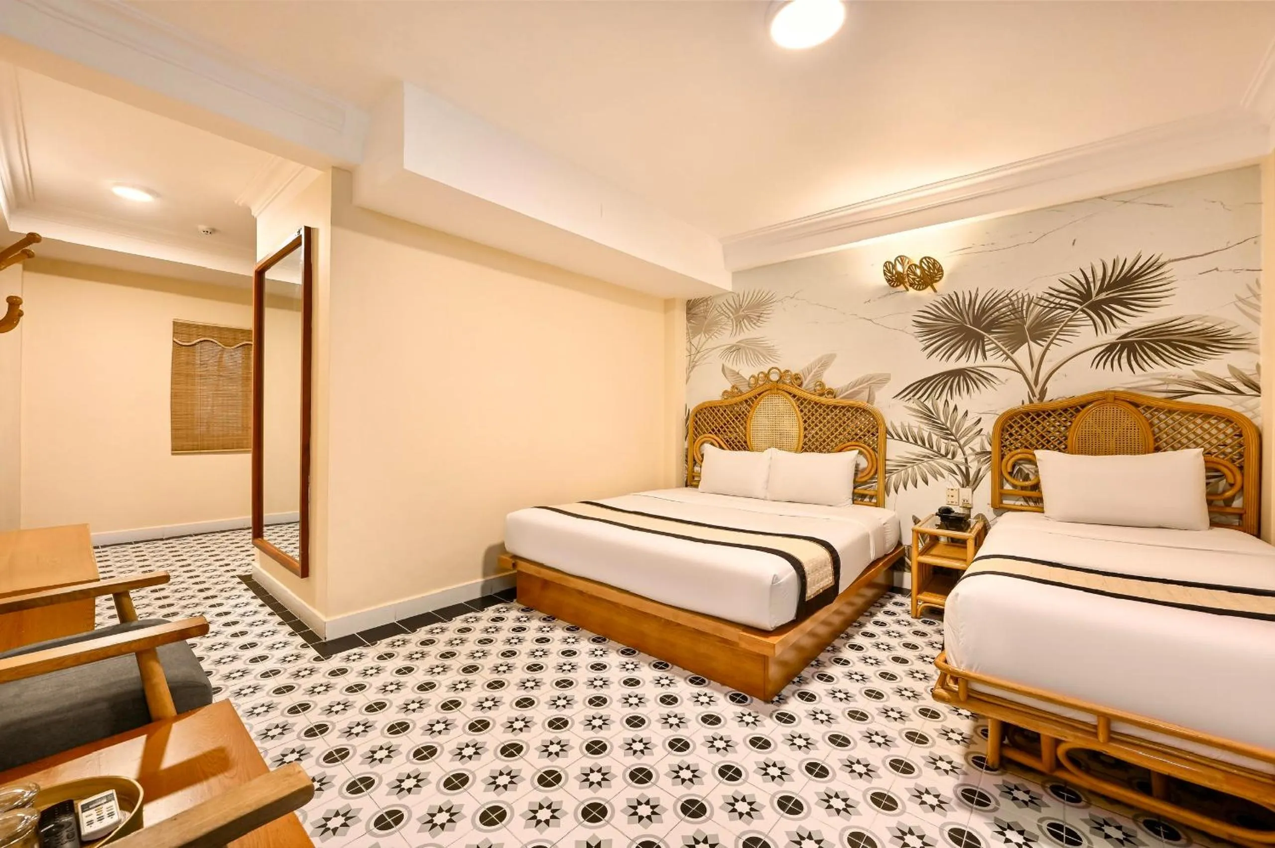 Bed in Spring House Saigon central park