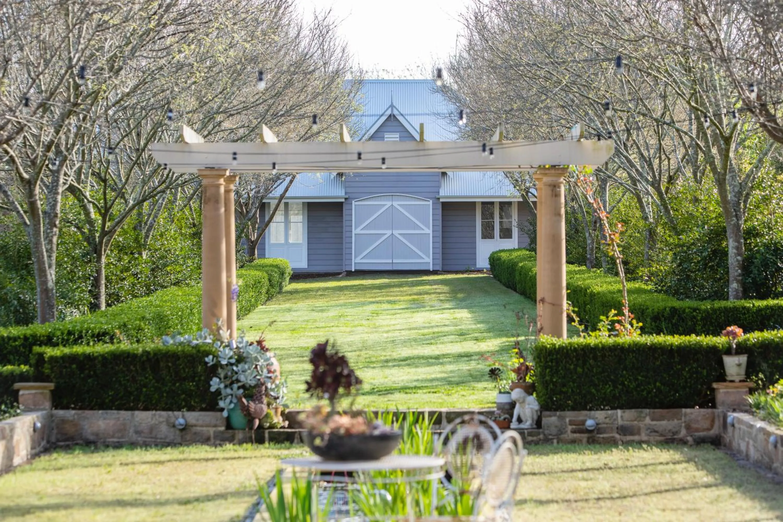 Property building in Chanticleer Gardens Barn cottage with a Pool
