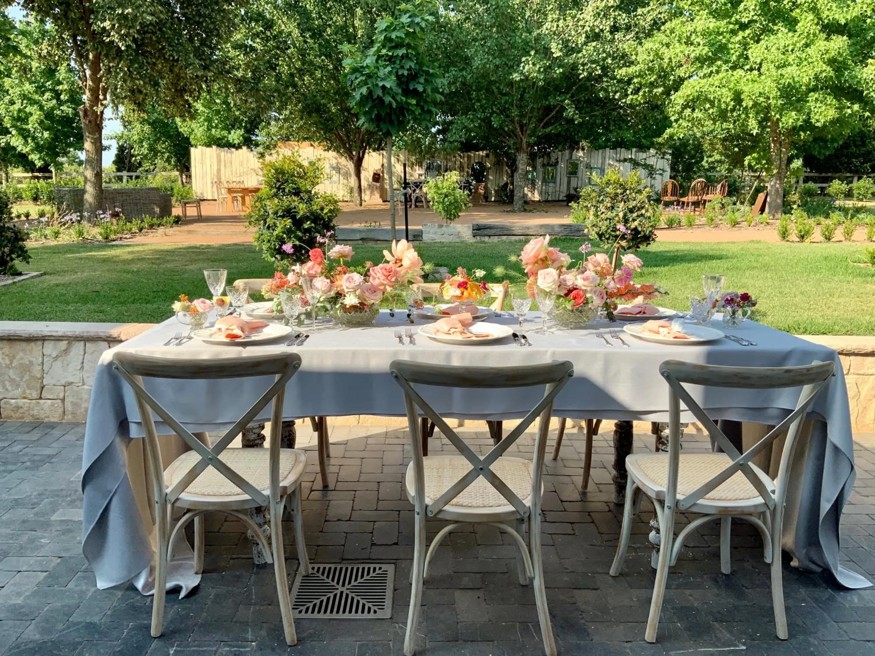 Patio in Chanticleer Gardens Barn cottage with a Pool