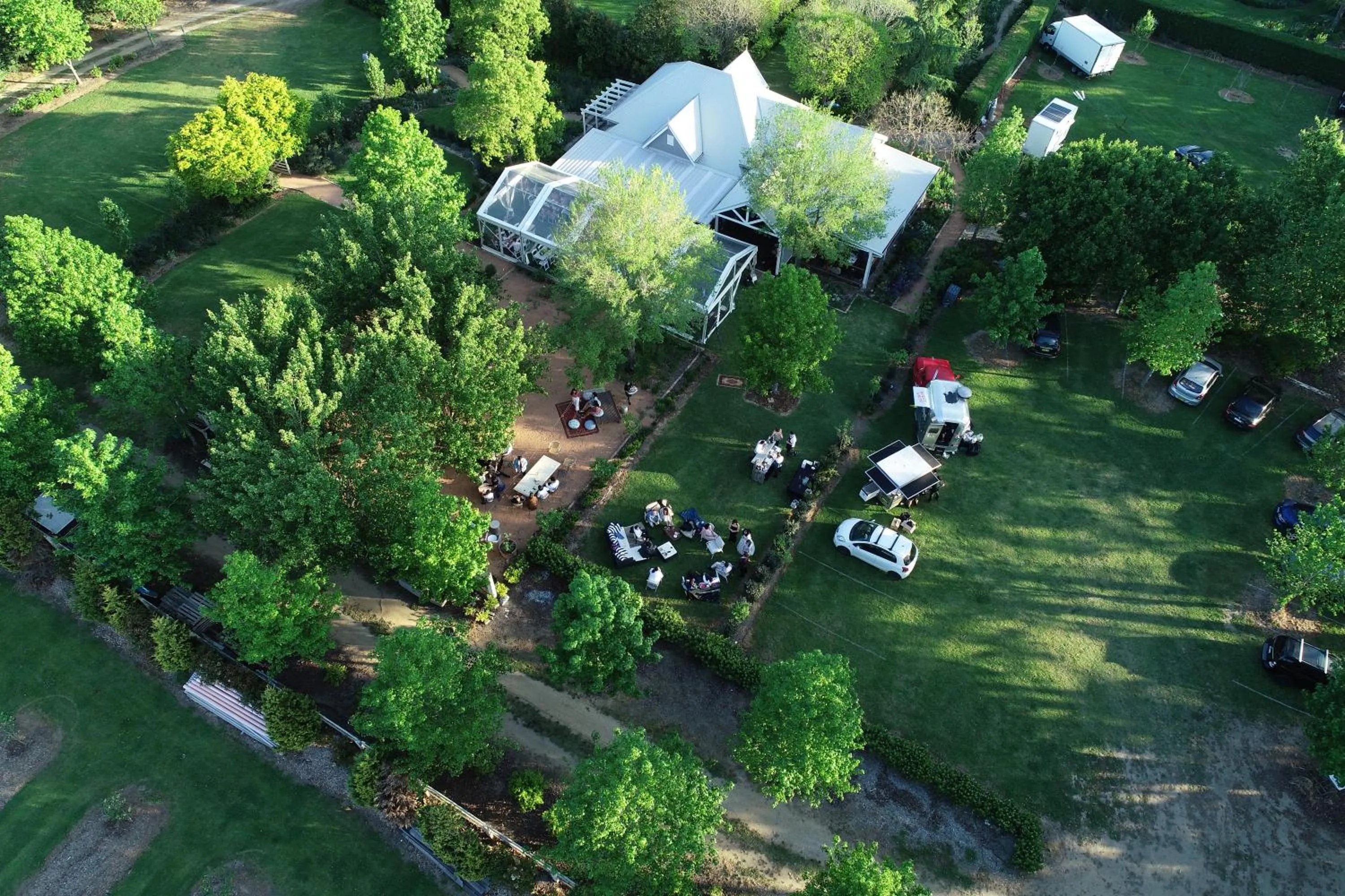 Property building in Chanticleer Gardens Barn cottage with a Pool