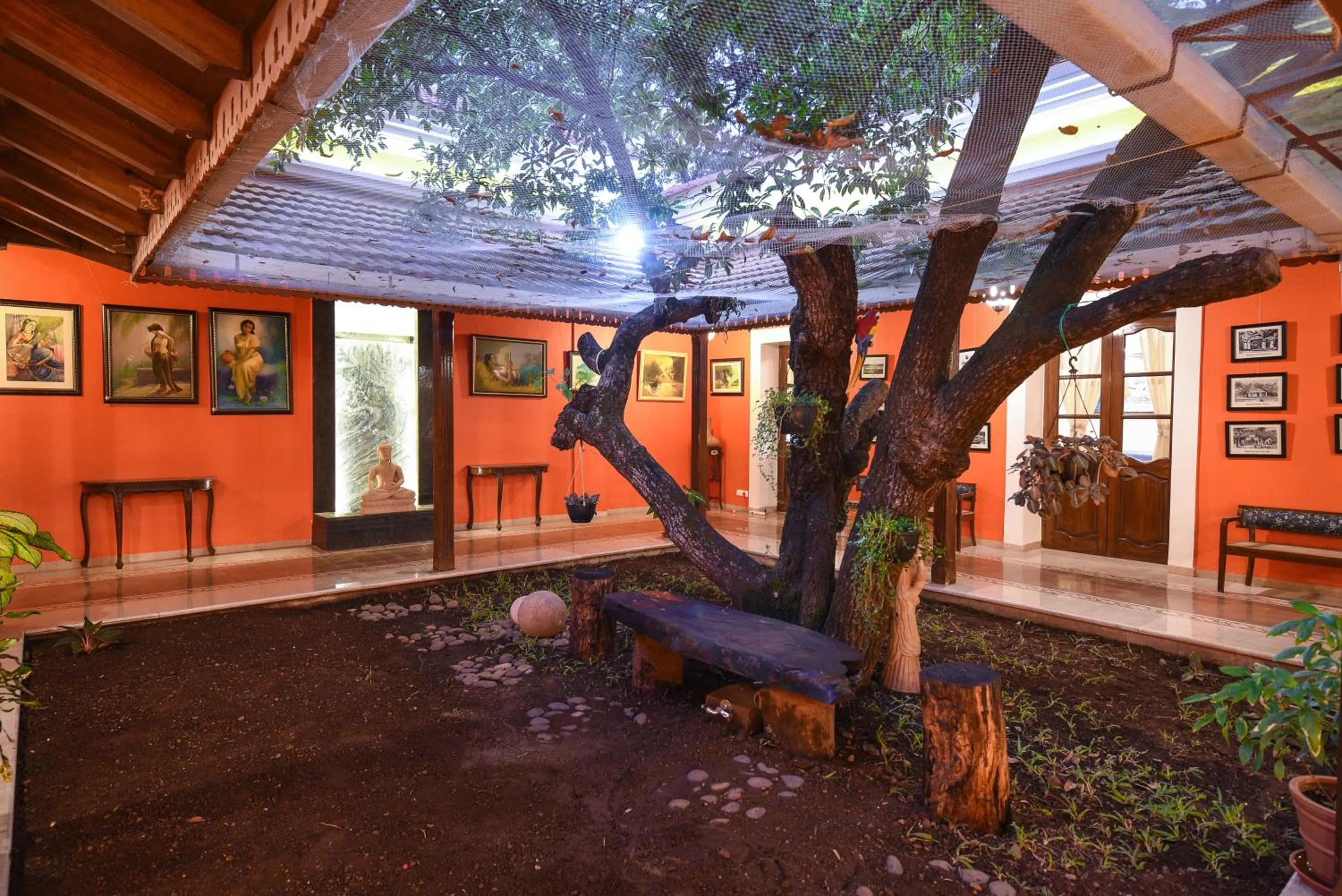 Inner courtyard view in Surya Kiran Heritage Hotel