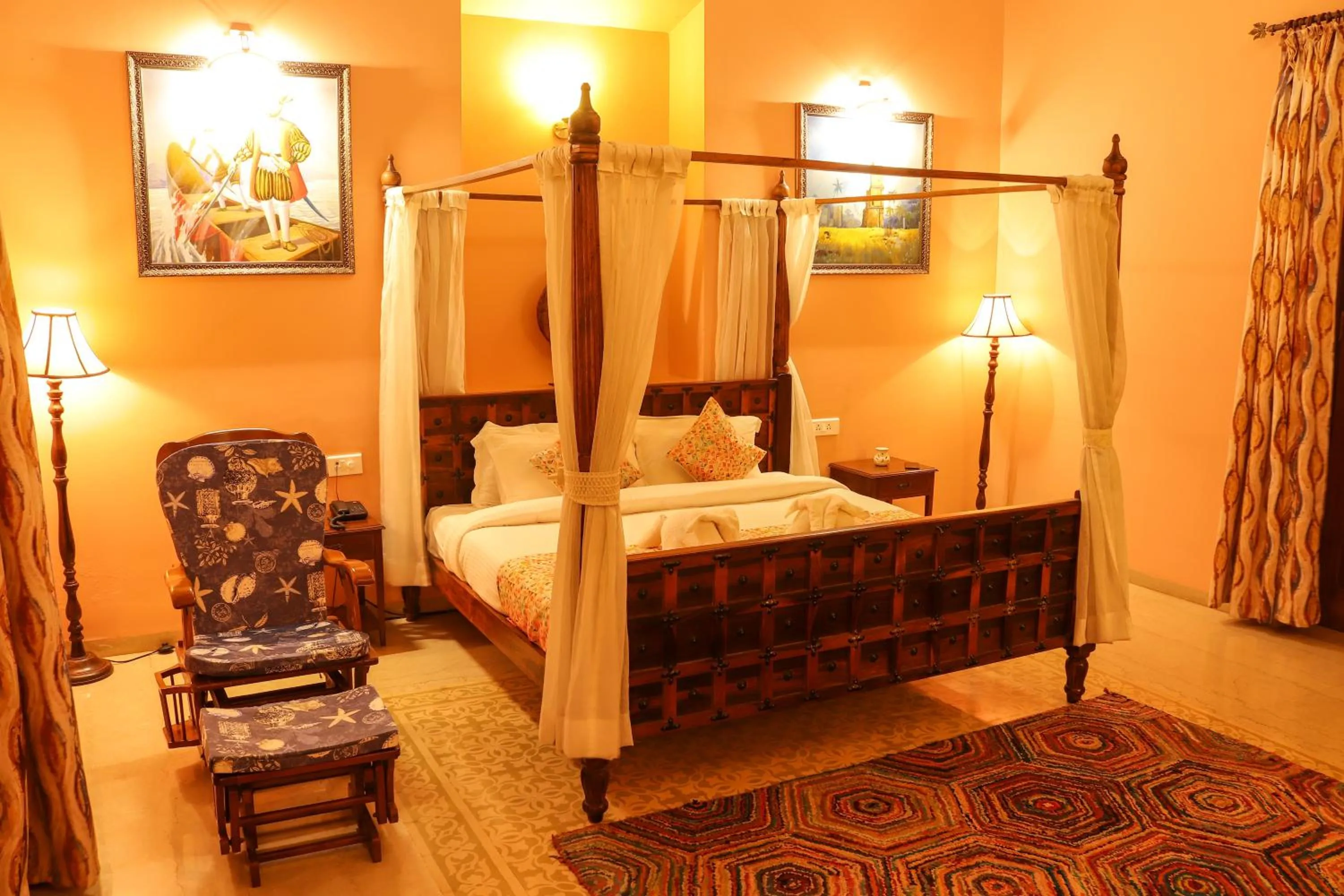 Bed in Surya Kiran Heritage Hotel