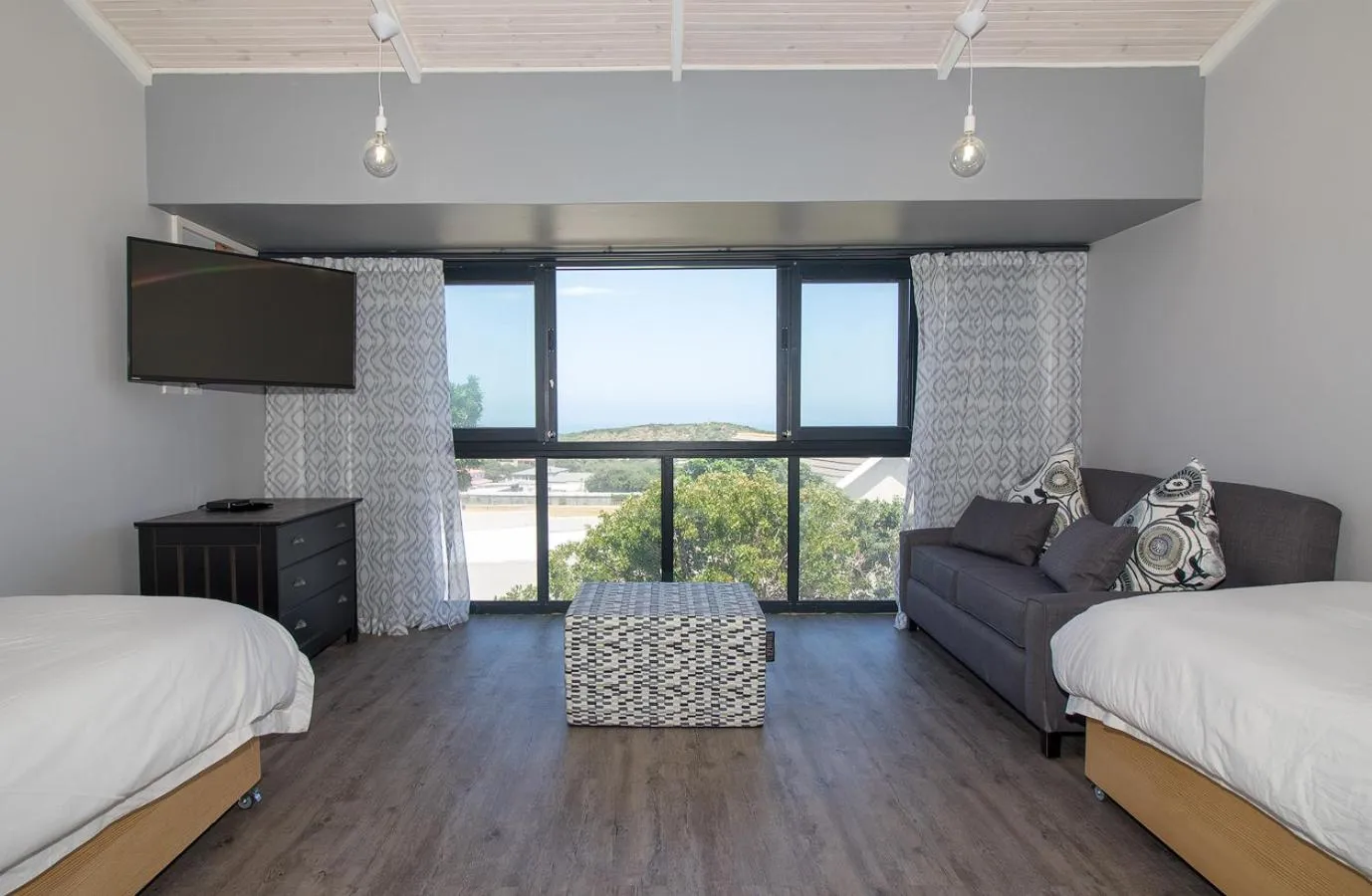 Bed in Sky Blue Guest House