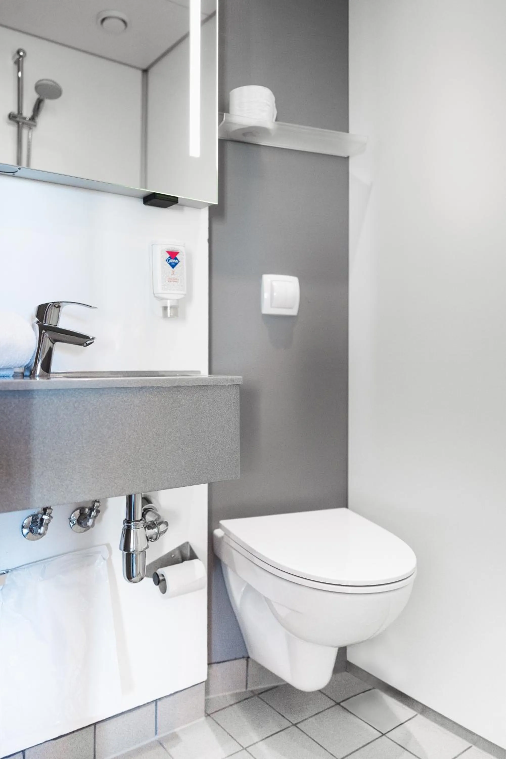 Bathroom in Cabinn Apartments