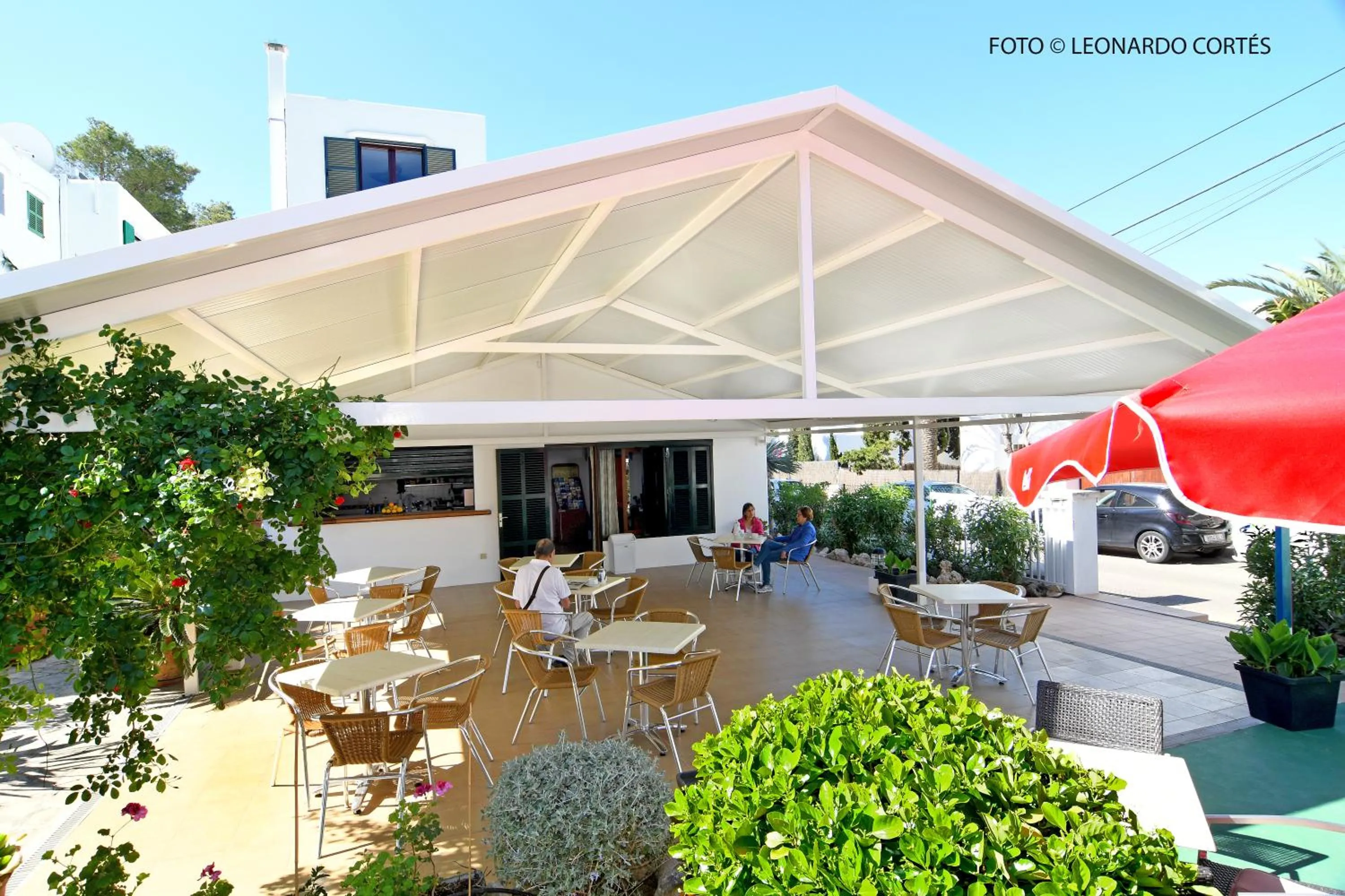 Patio in Hostal La Ceiba