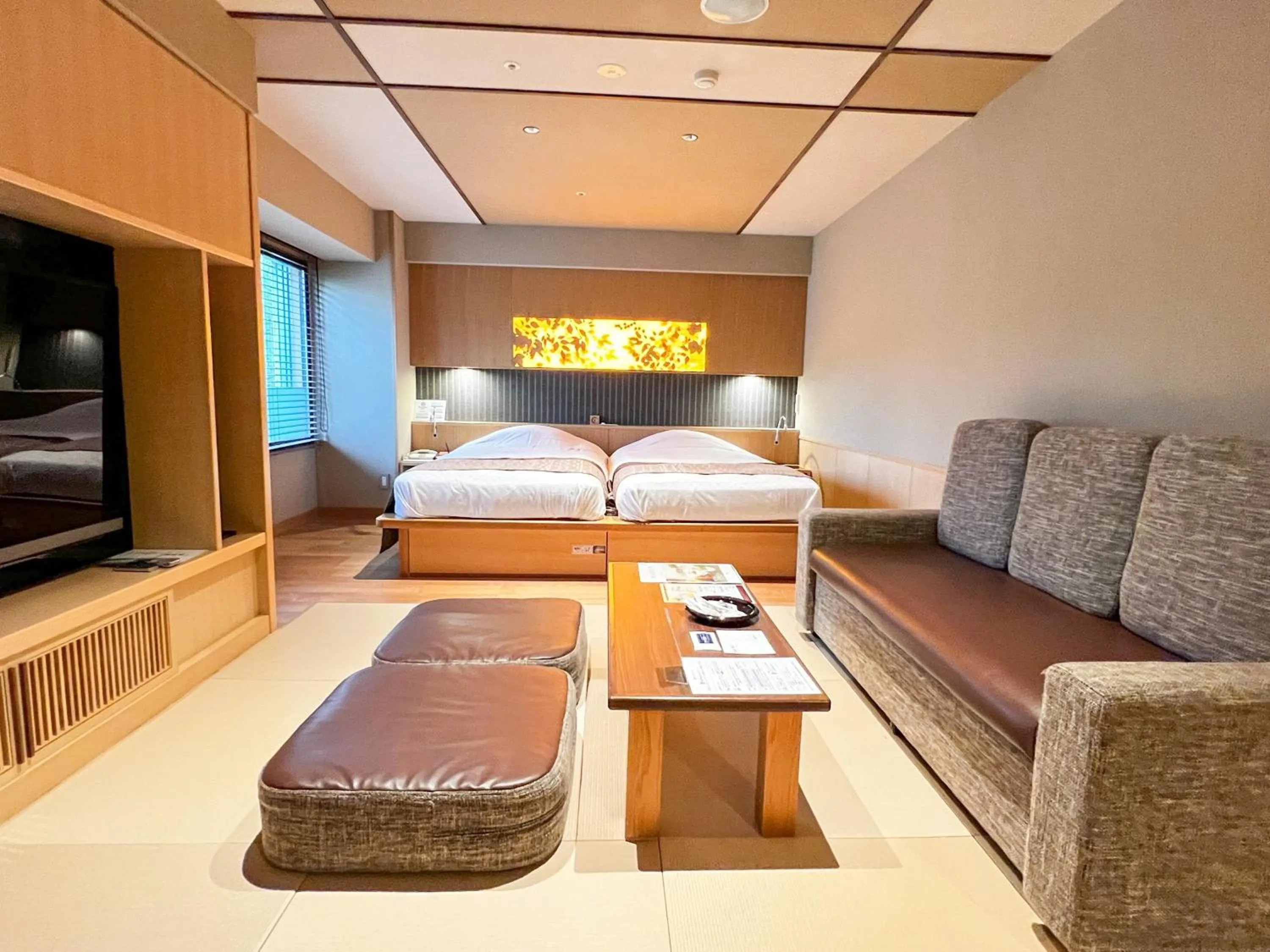 Photo of the whole room, Bed in Akan Yuku no Sato Tsuruga