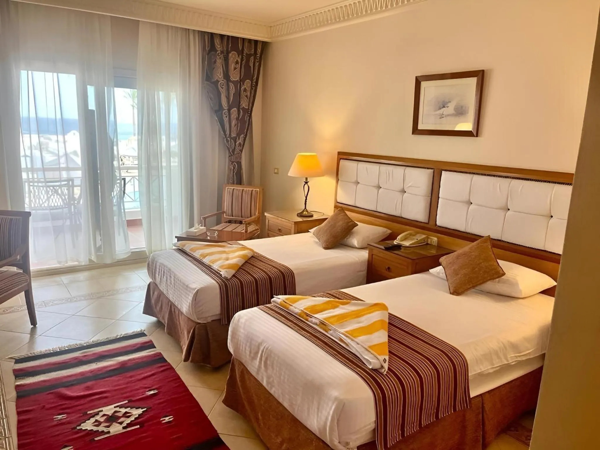 View (from property/room), Bed in Continental Plaza Beach Resort