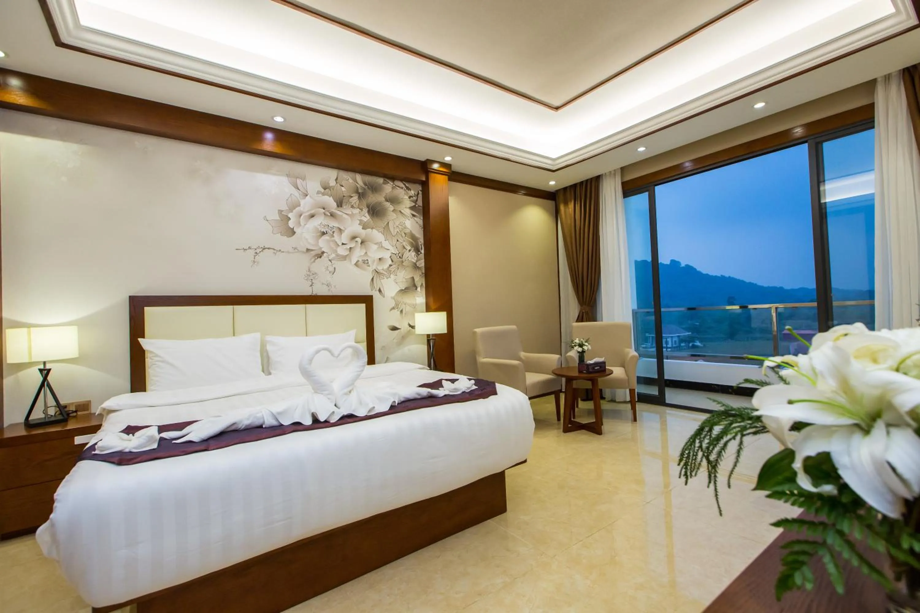 Bedroom, Bed in Paksong Danngarm Hotel