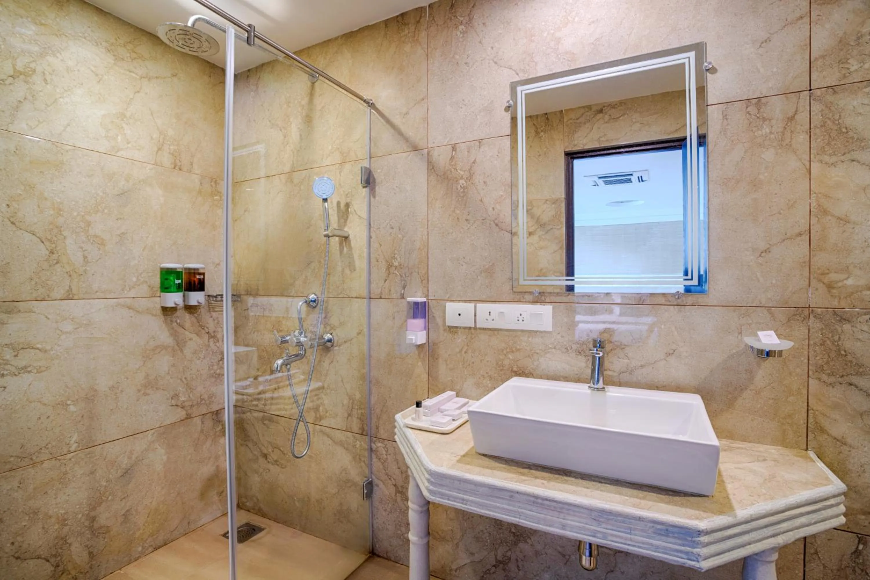 Shower in Ziva Suites - A Botique Hotel