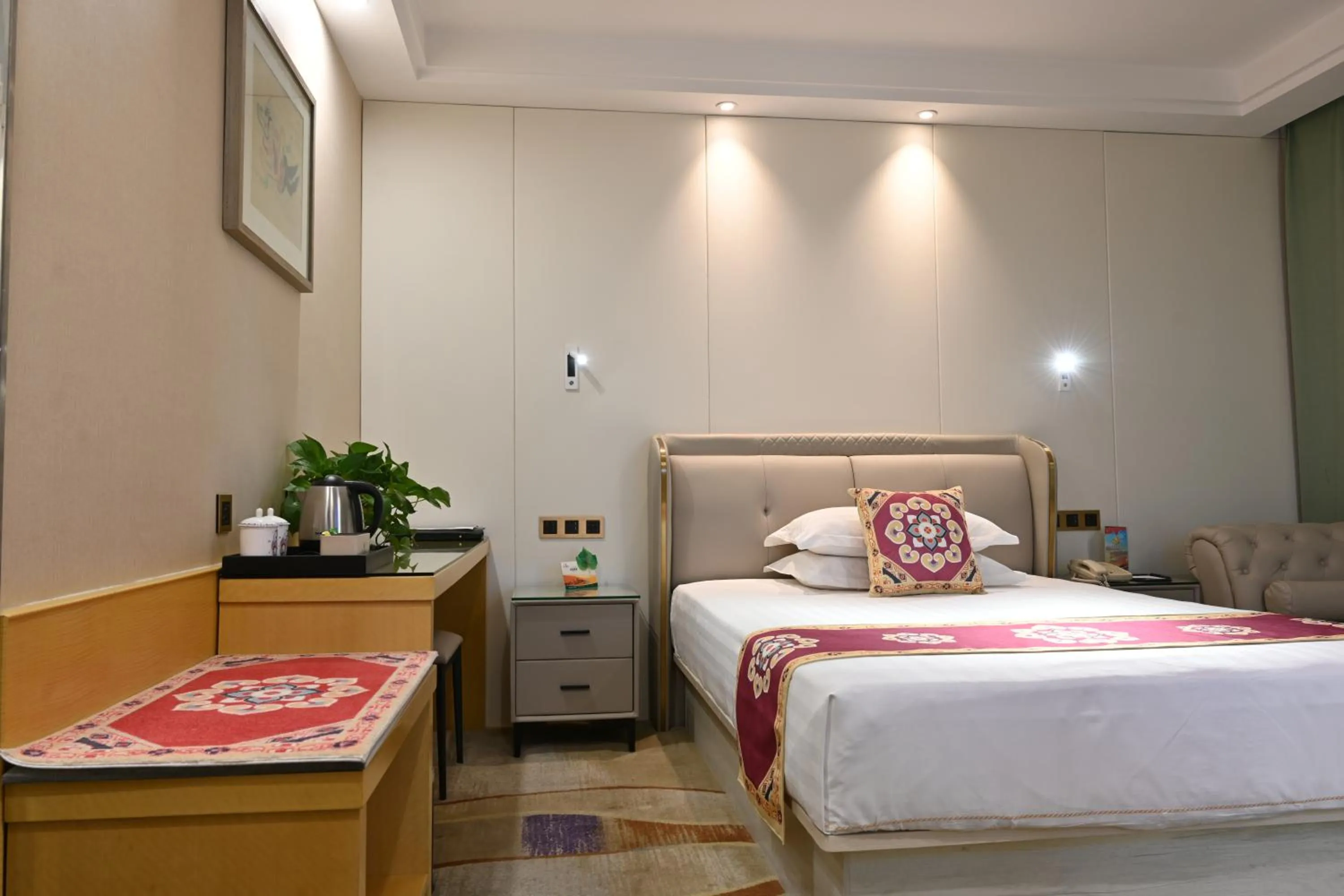 Bed in Dunhuang Hotel