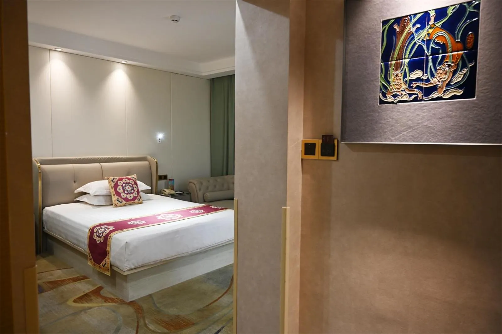 Bed in Dunhuang Hotel