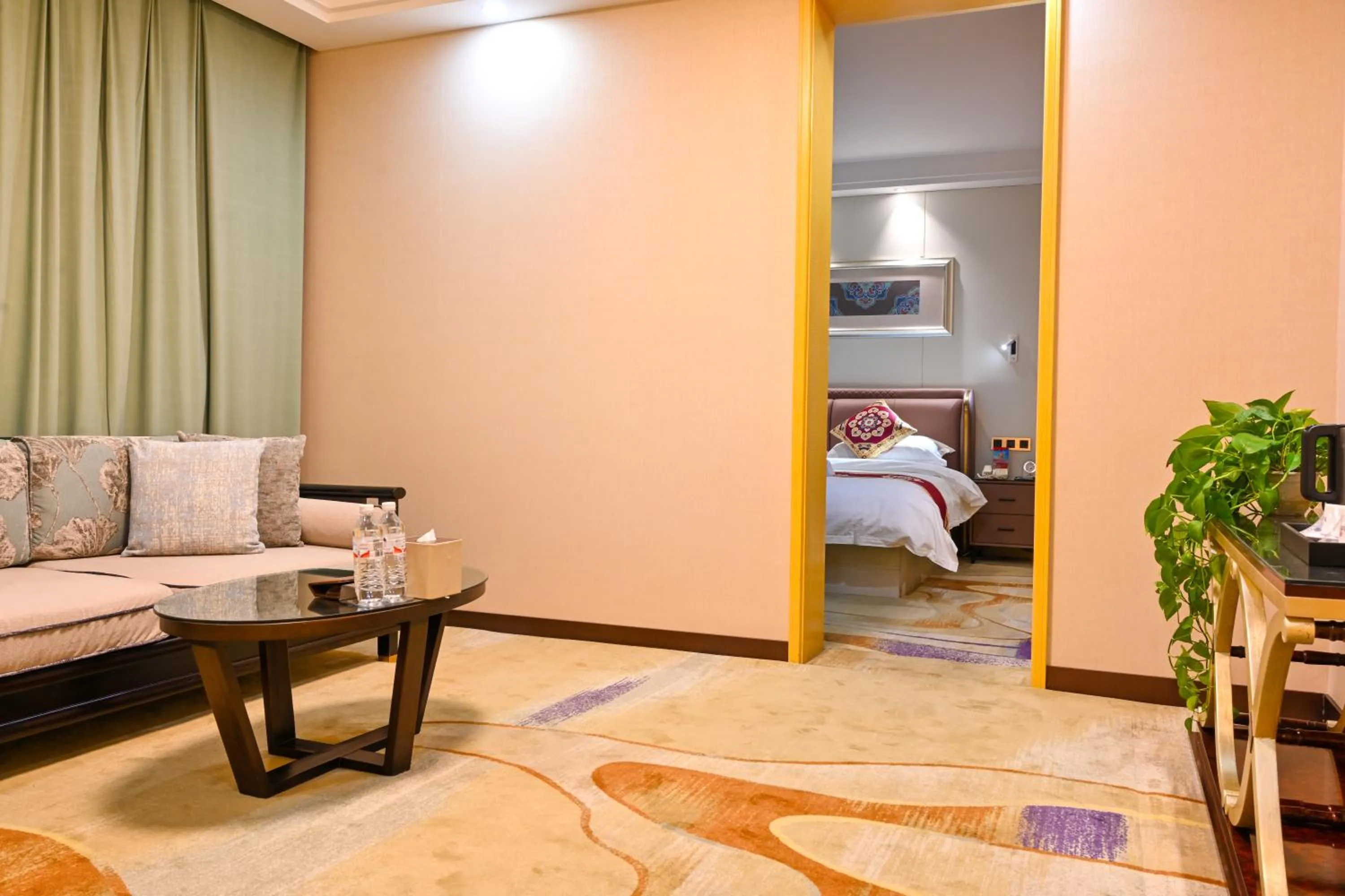 Bed in Dunhuang Hotel