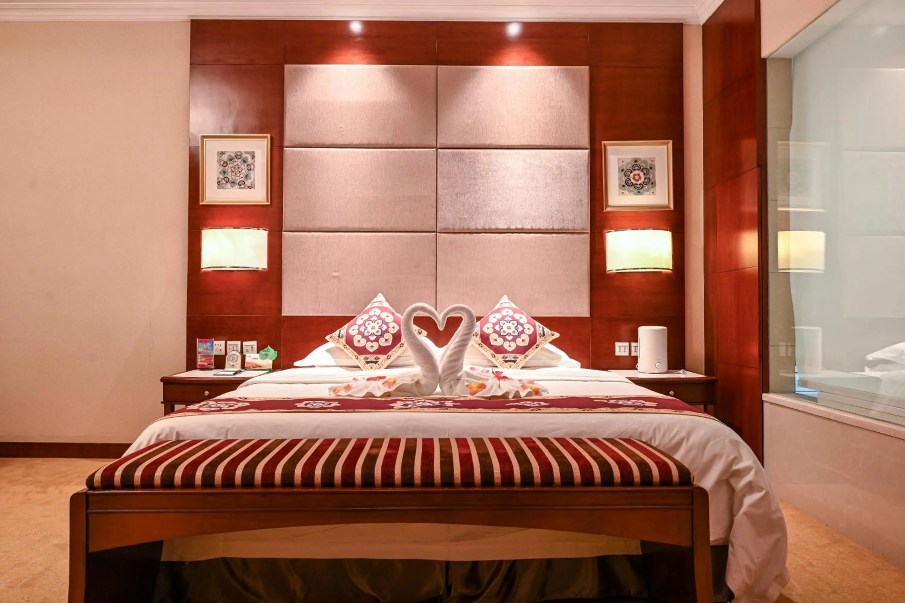 Bed in Dunhuang Hotel