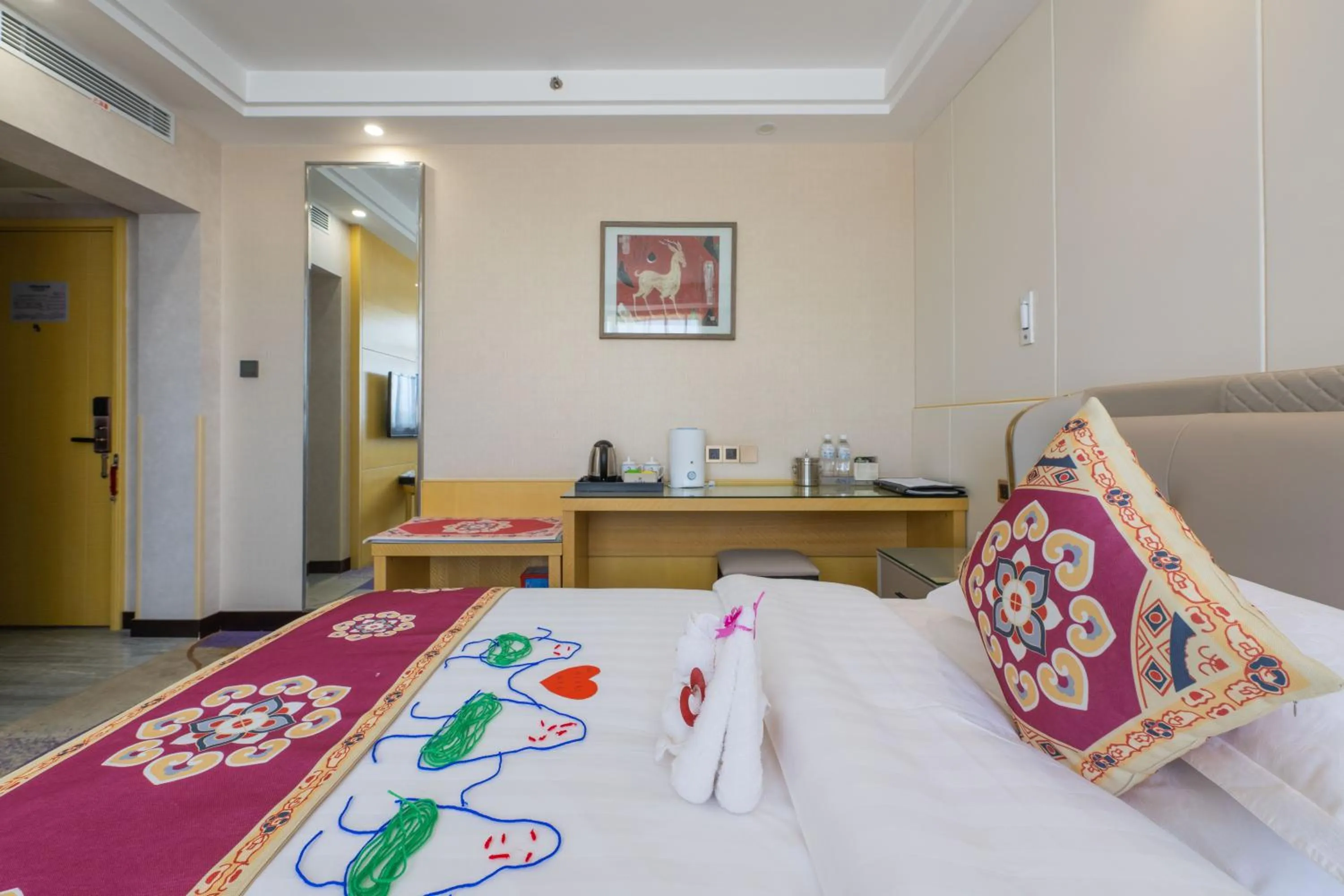 Bed in Dunhuang Hotel