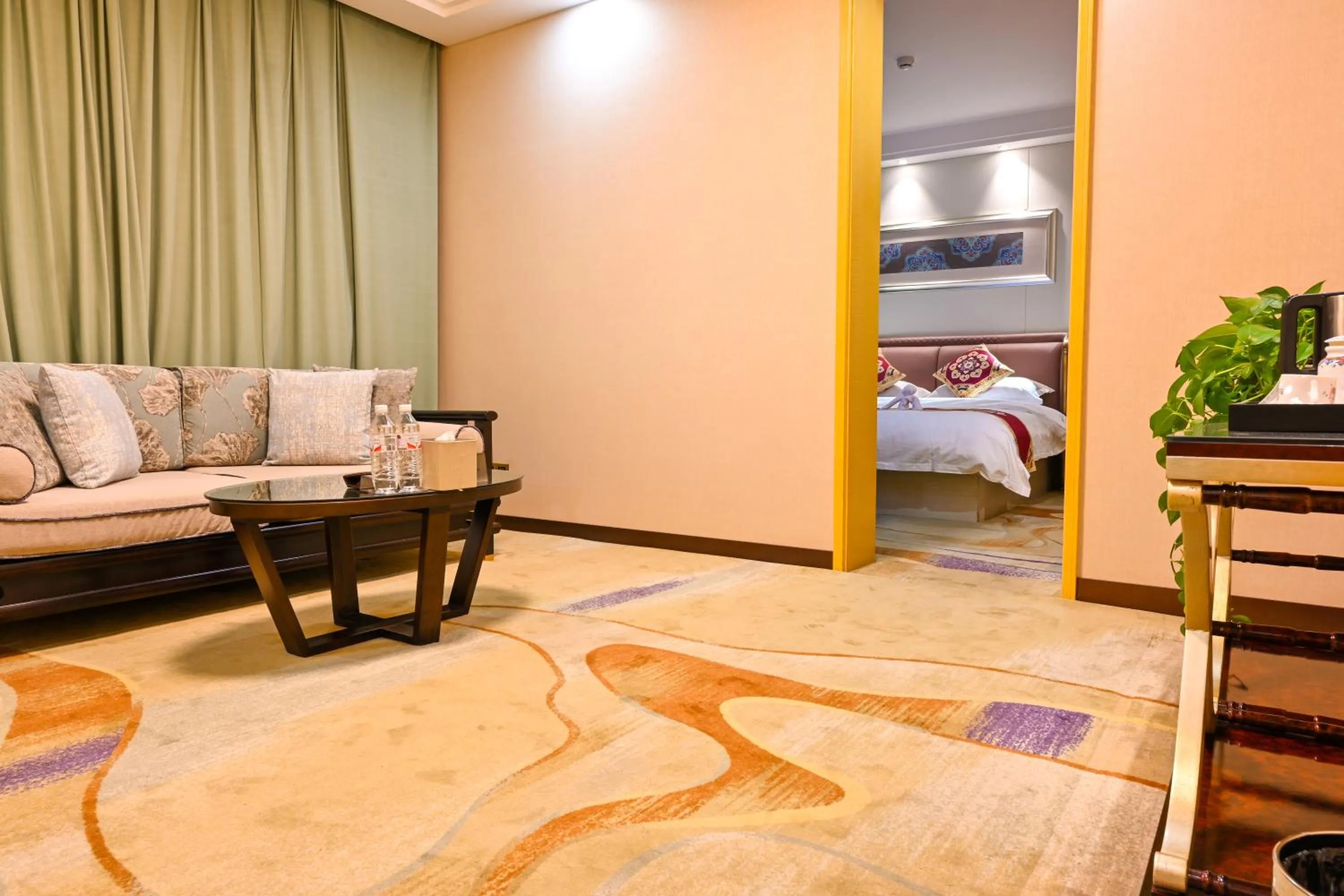 Bed in Dunhuang Hotel