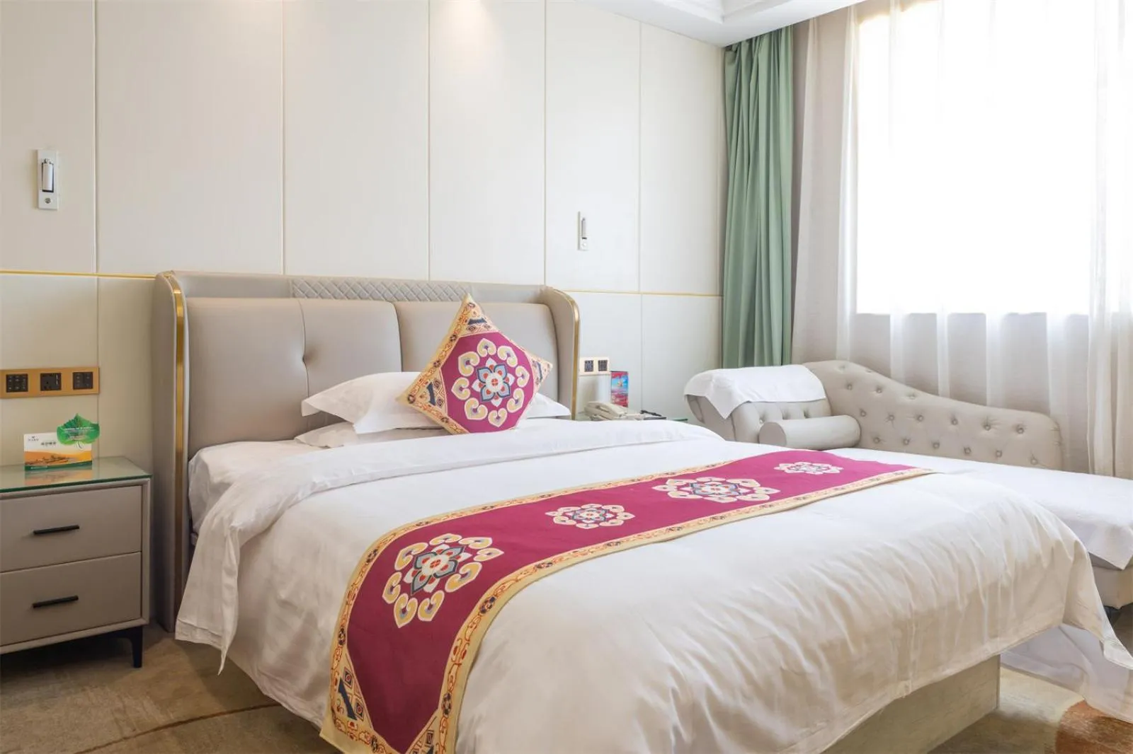 Bed in Dunhuang Hotel