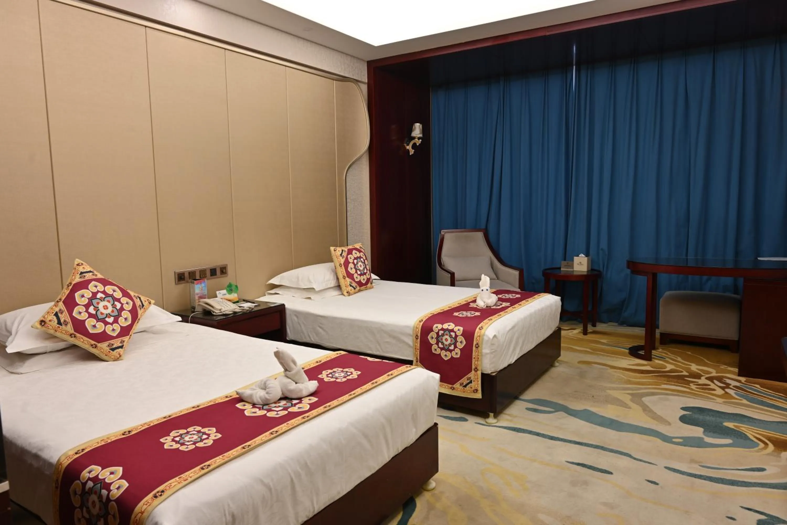 Bed in Dunhuang Hotel