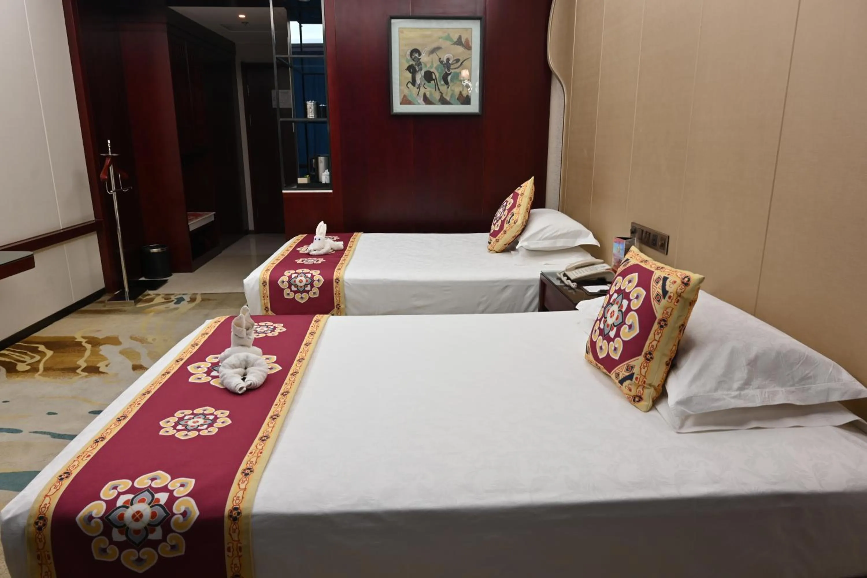 Bed in Dunhuang Hotel