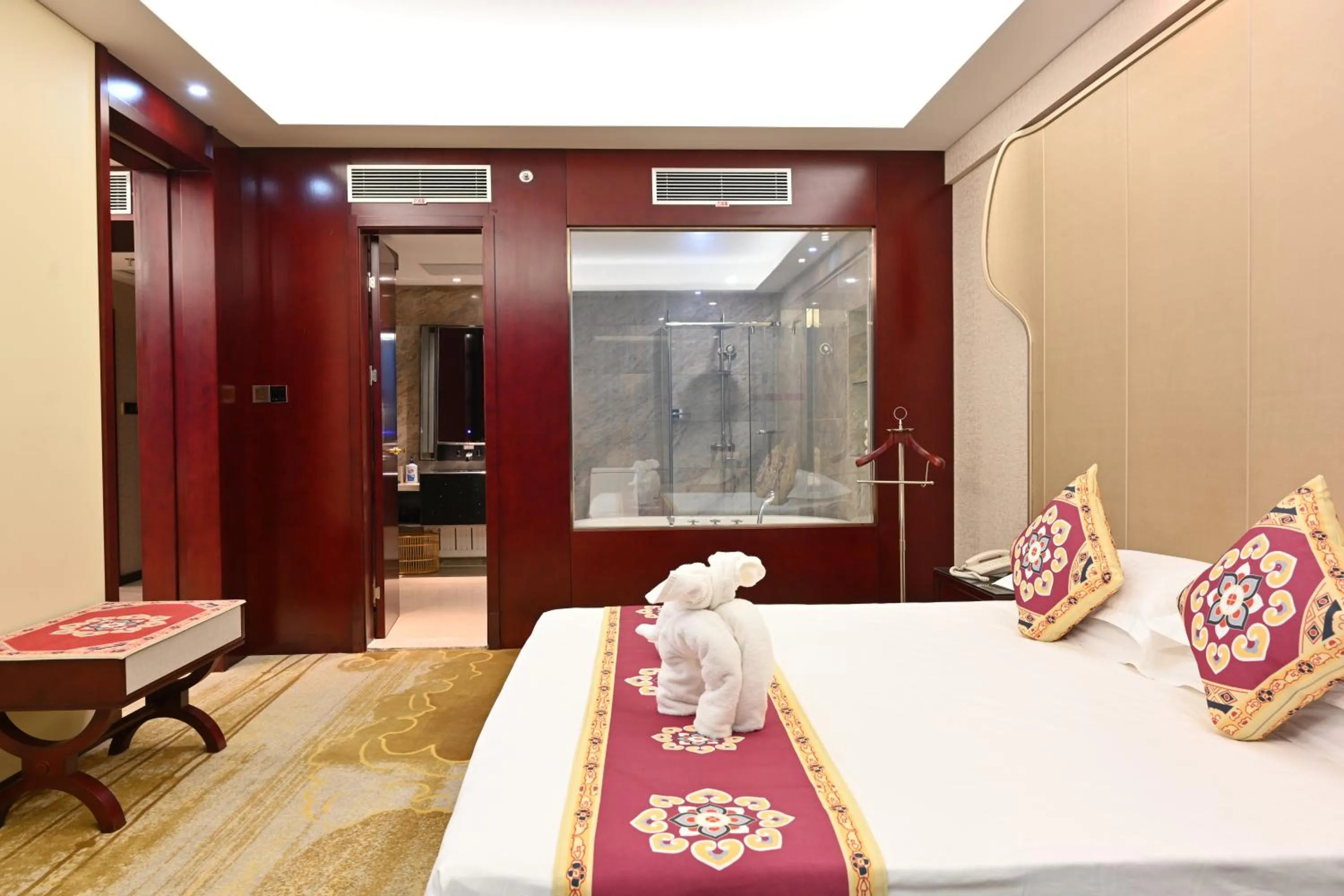 Bed in Dunhuang Hotel