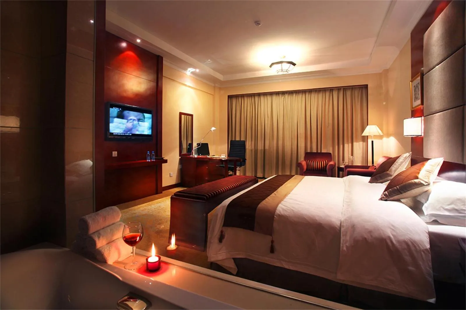 Bed in Dunhuang Hotel