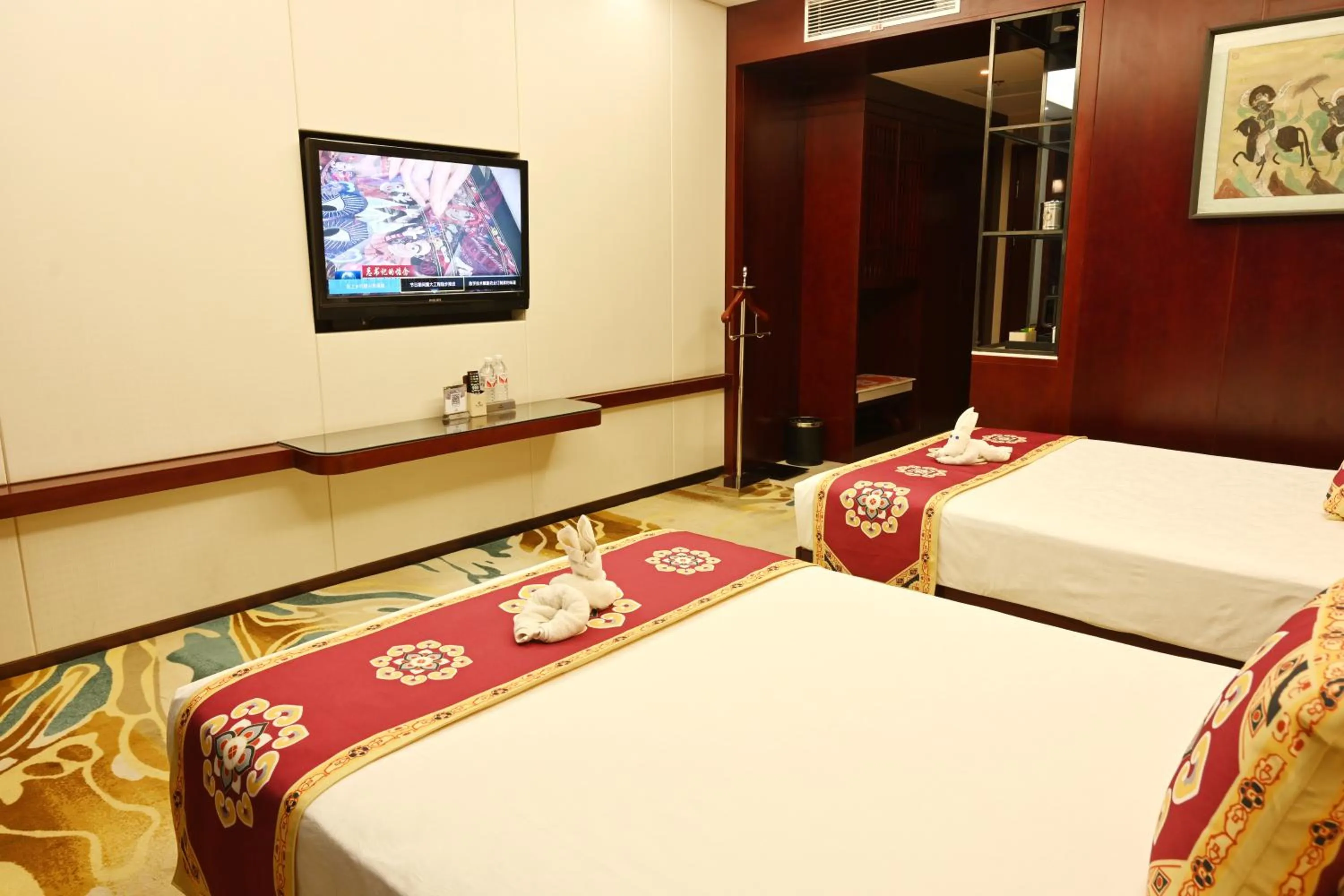 Bed in Dunhuang Hotel
