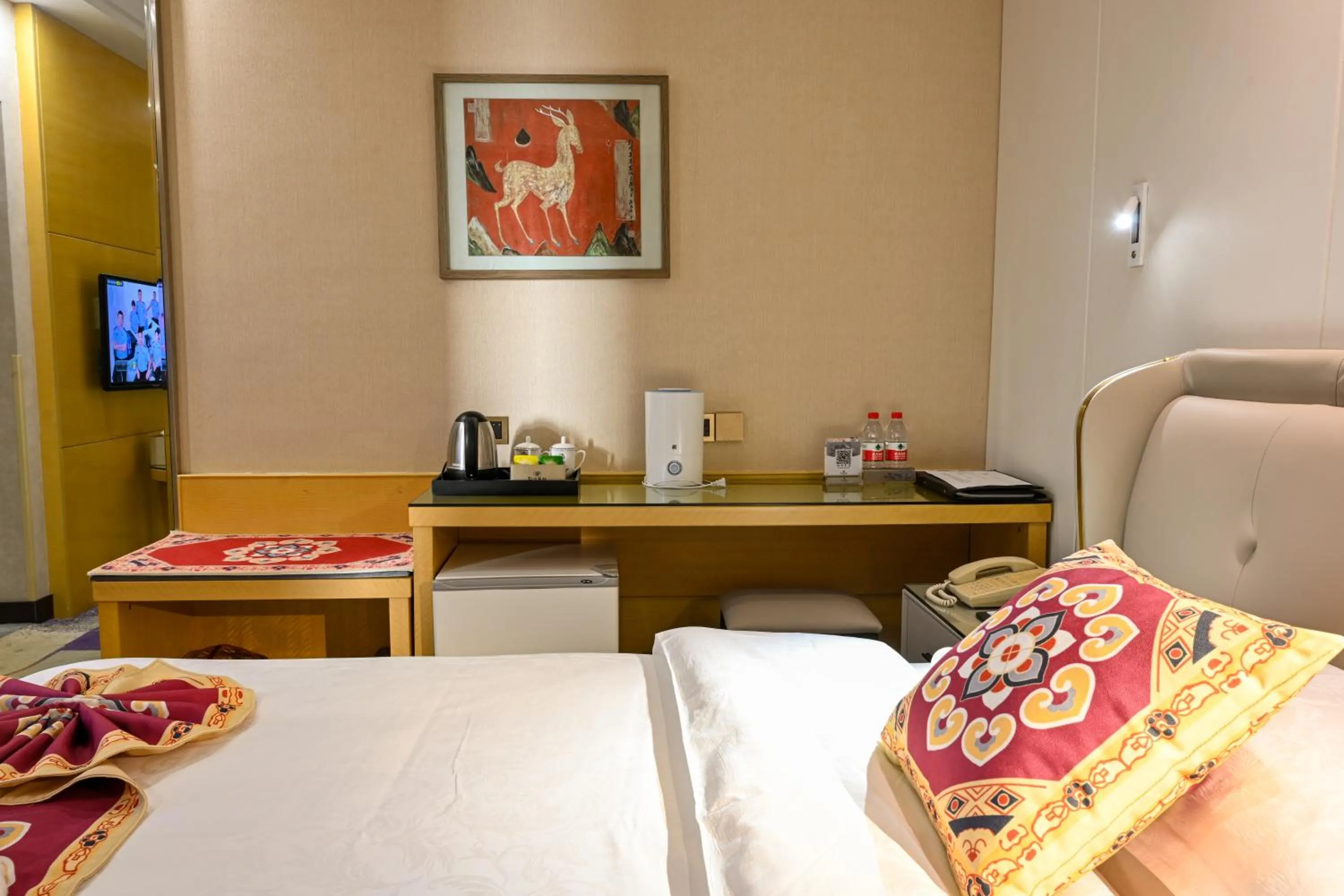 Bed in Dunhuang Hotel