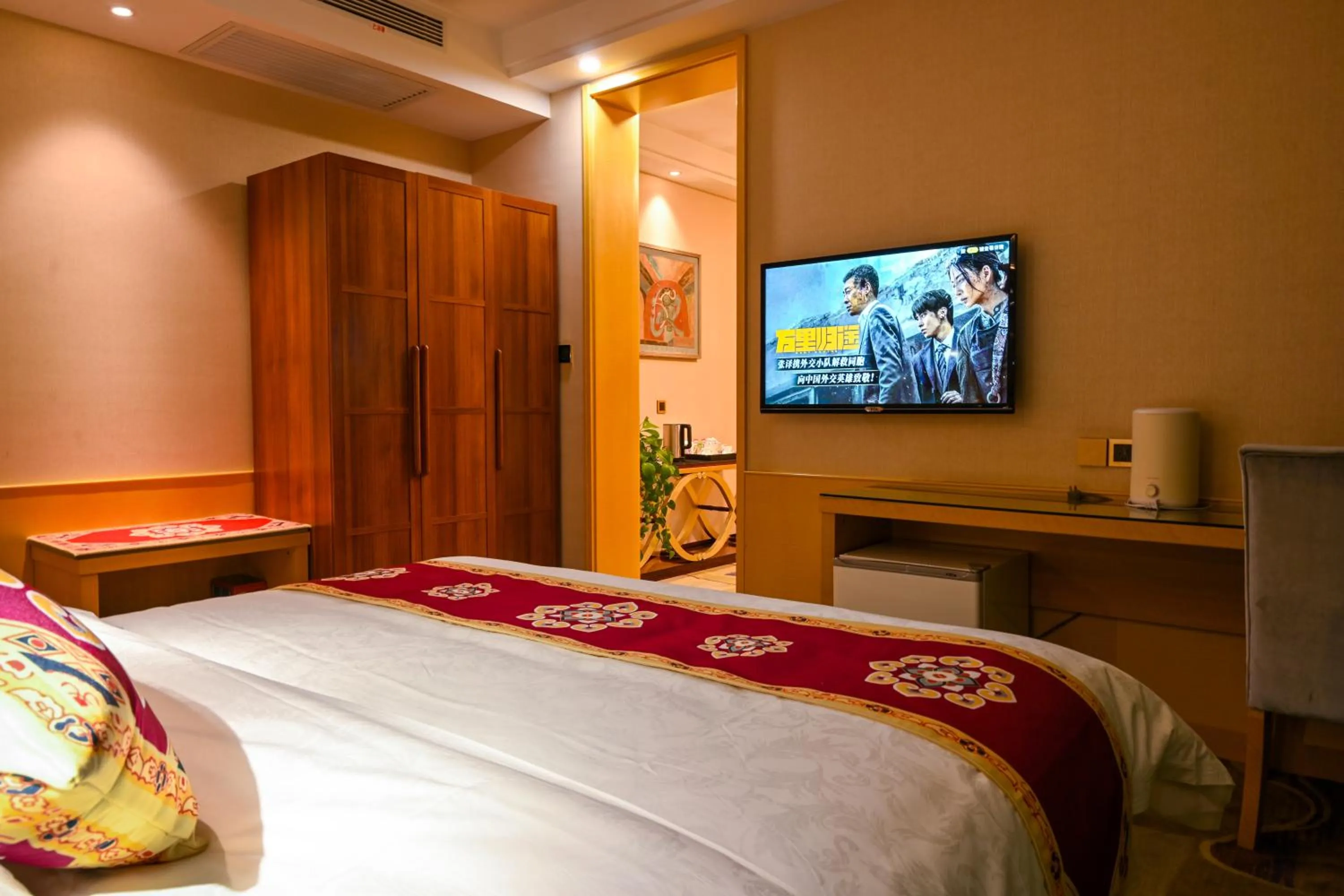 Bed in Dunhuang Hotel
