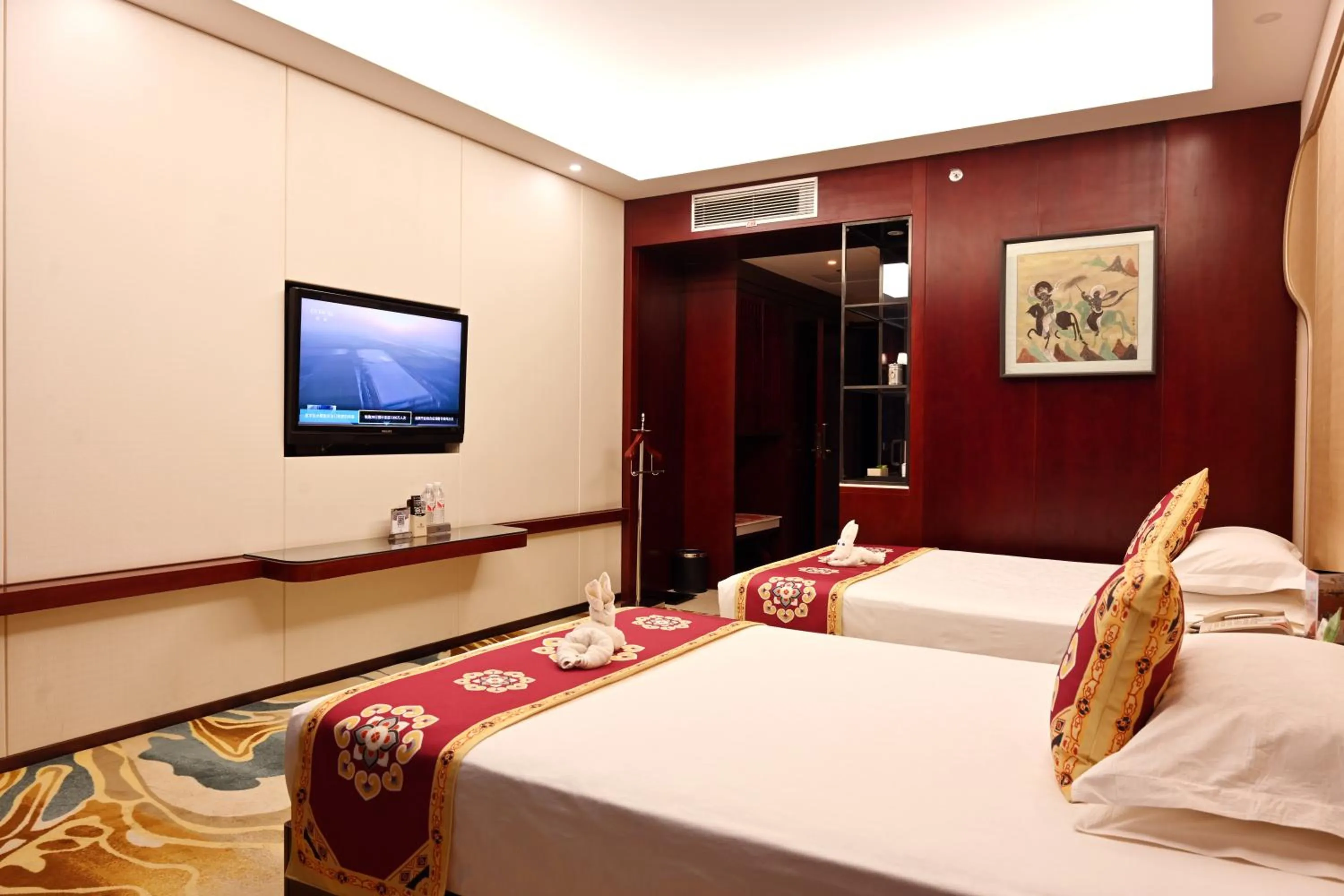Bed in Dunhuang Hotel