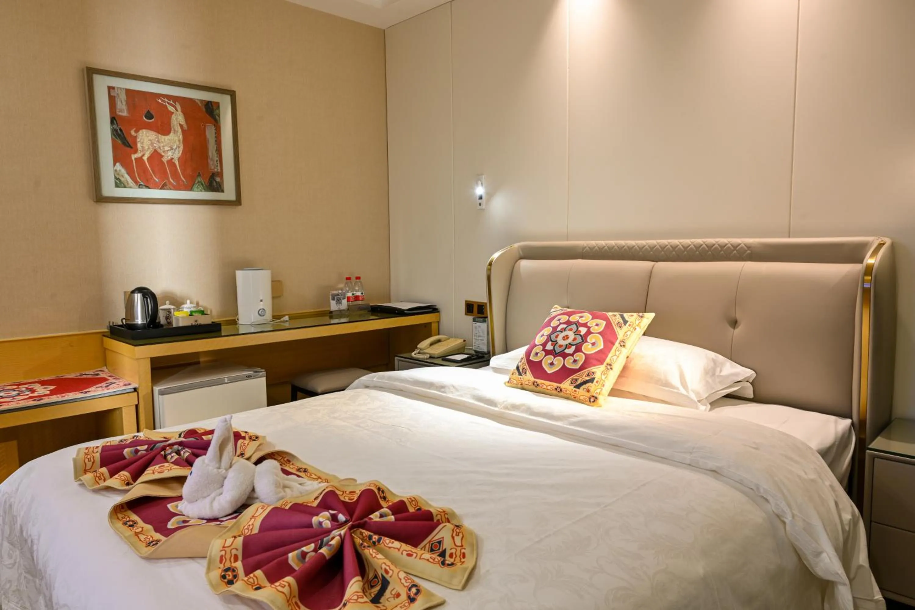 Bed in Dunhuang Hotel