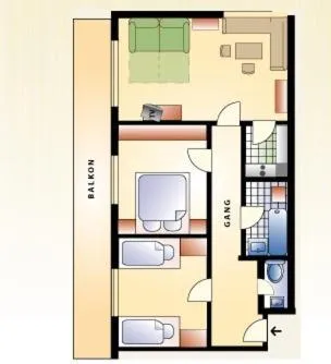 Floor plan in Hotel Solstein