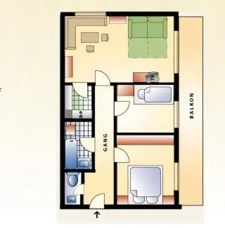 Floor plan in Hotel Solstein