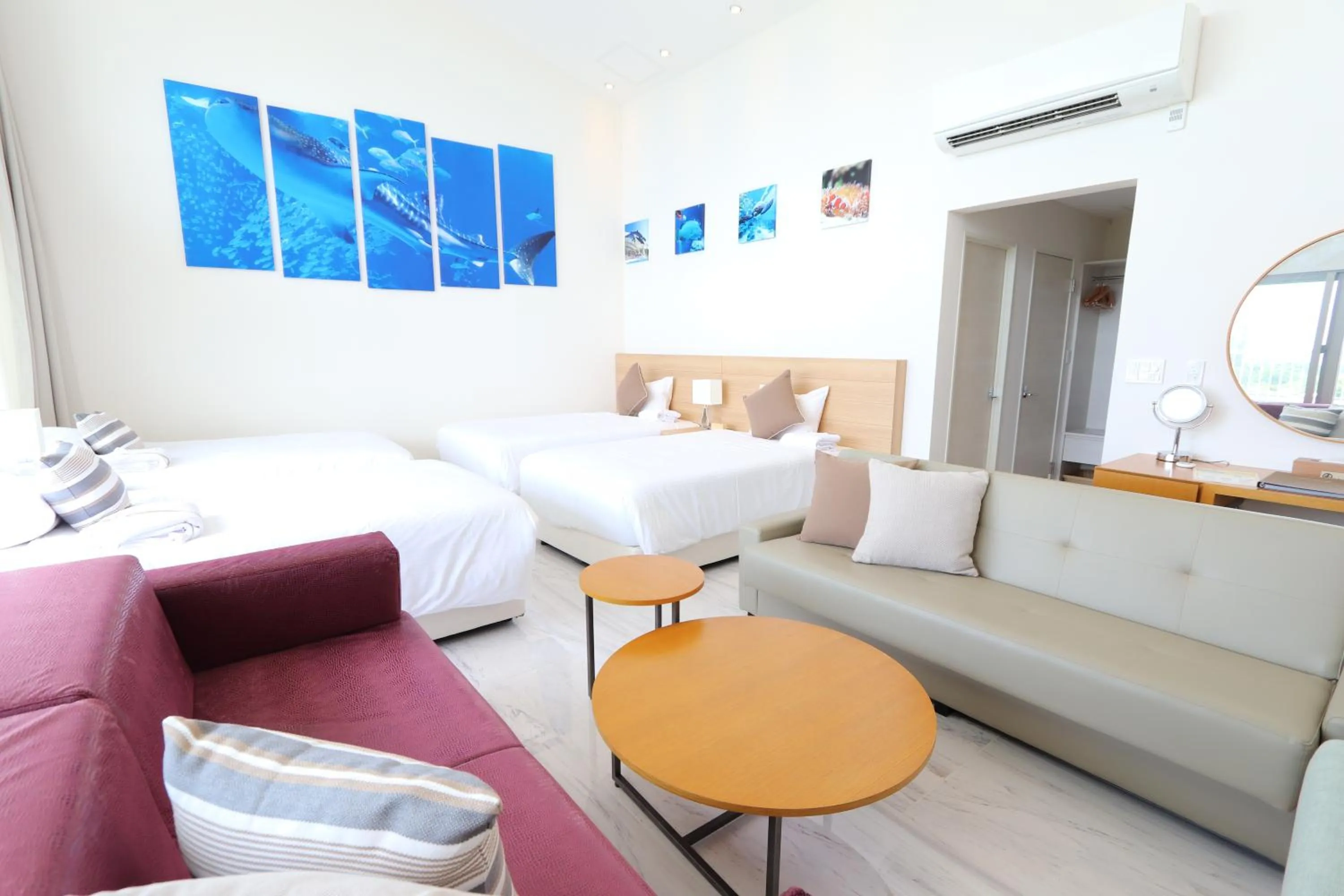 View (from property/room), Bed in Royal View Hotel Churaumi