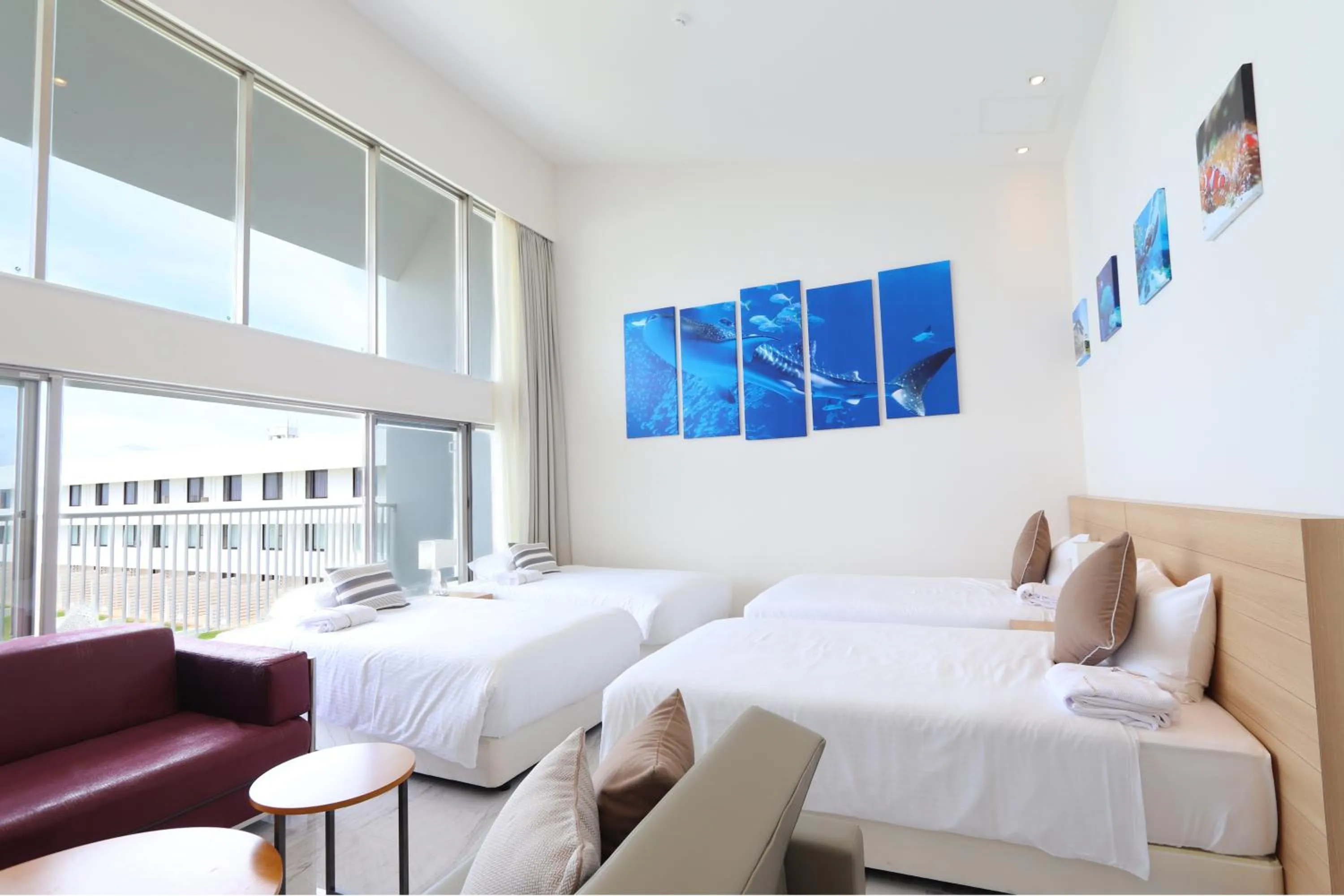 View (from property/room), Bed in Royal View Hotel Churaumi