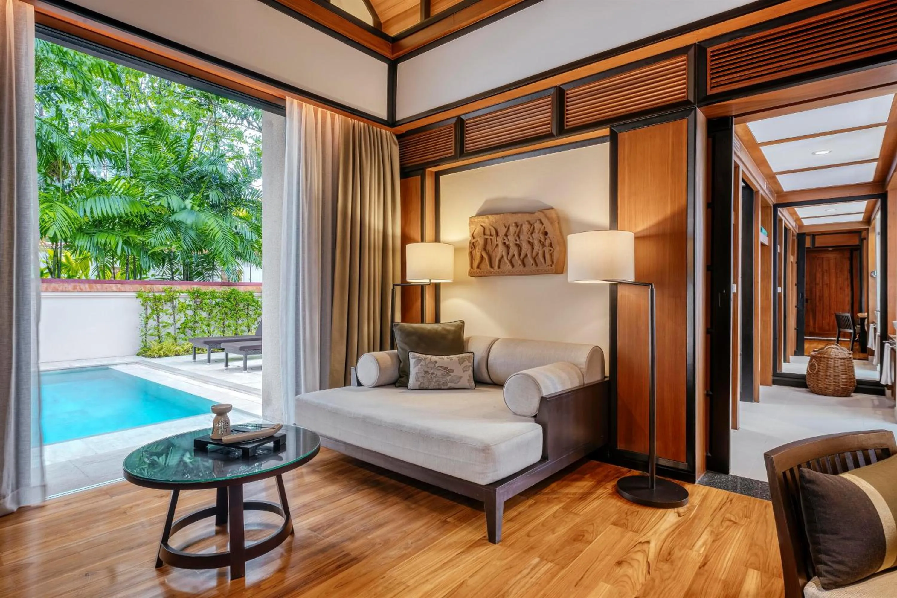 Living room, Bed in Banyan Tree Phuket