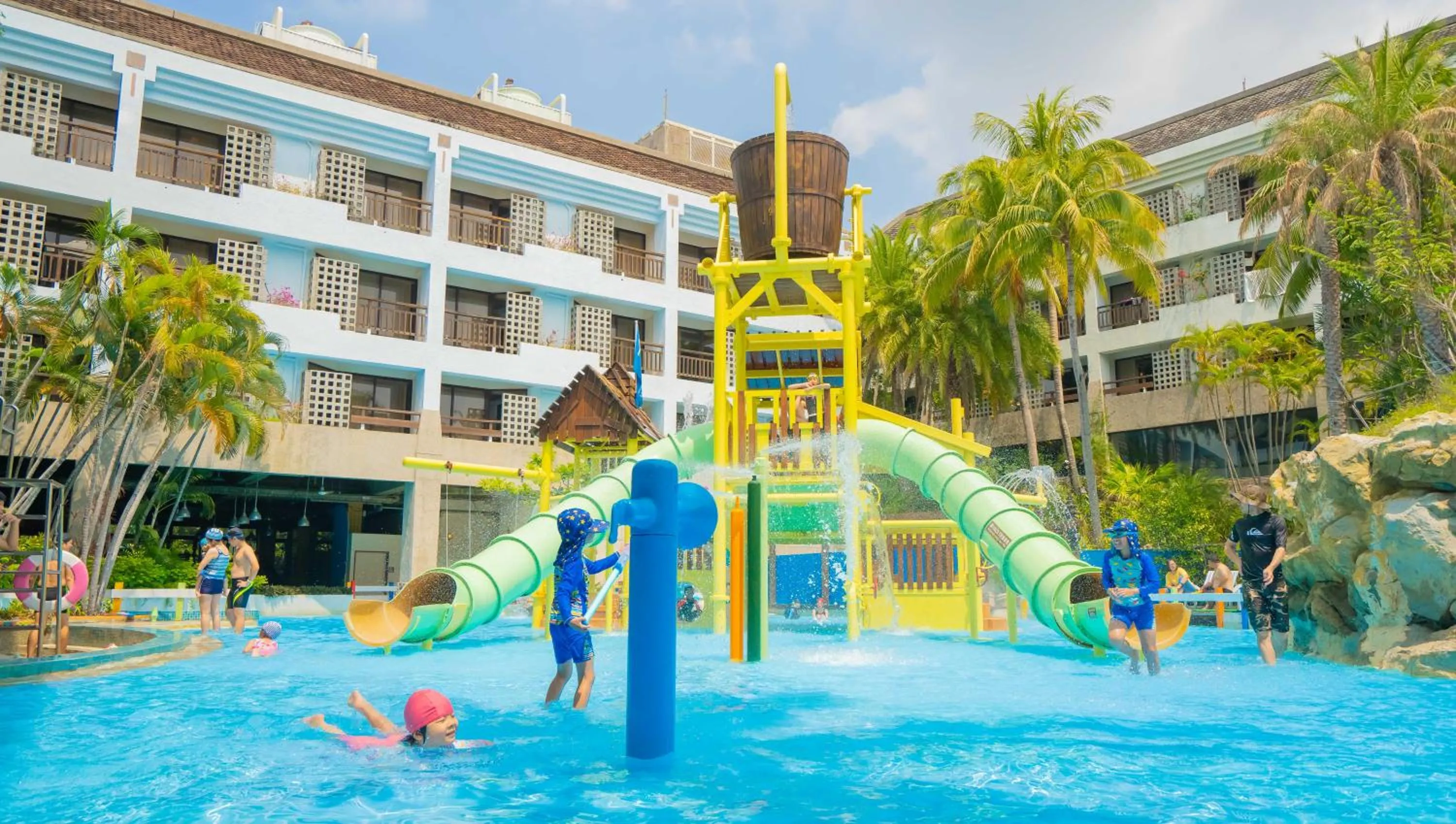 Pool view in Yoho Beach Resort Kenting