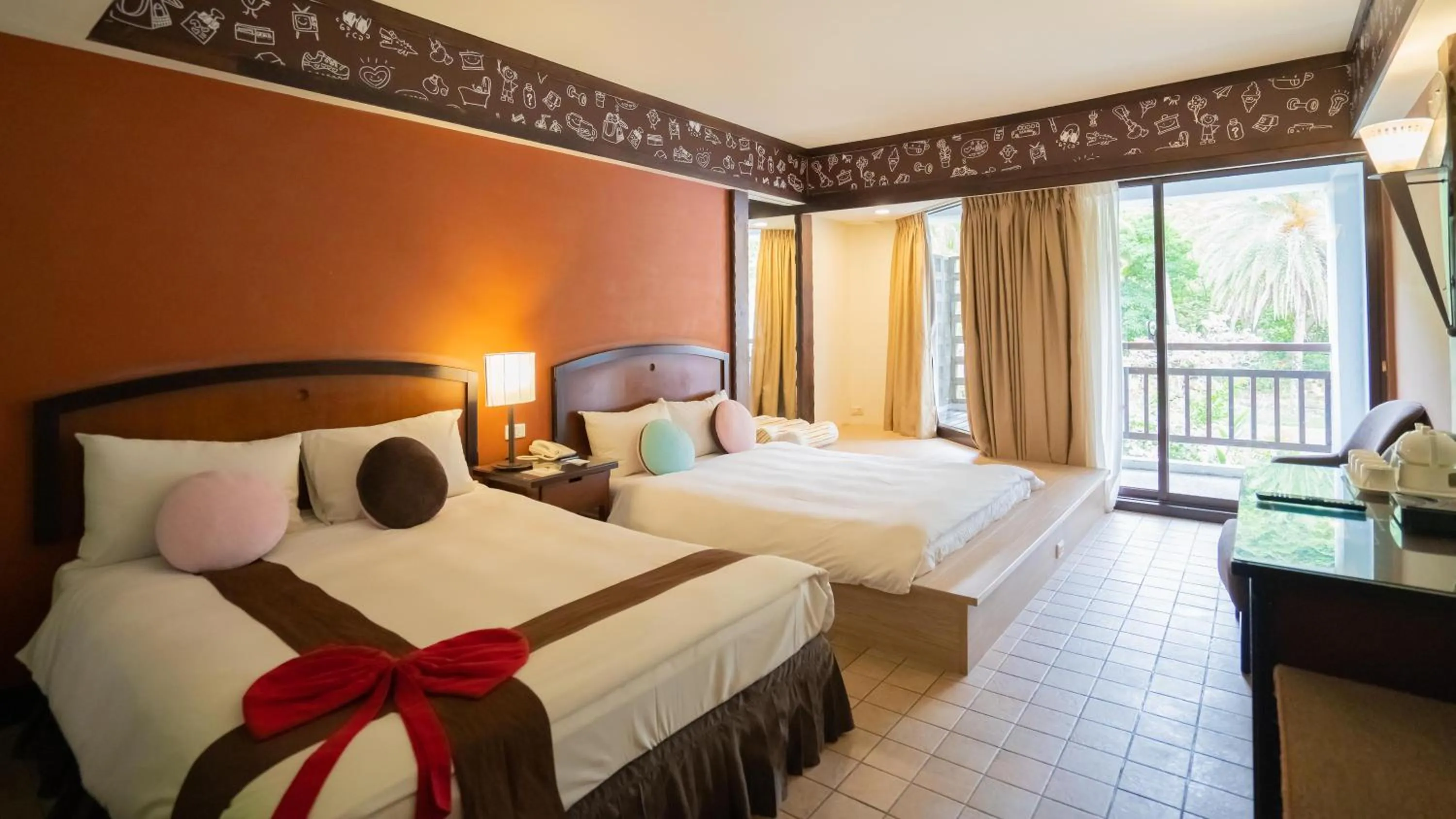 Bed in Yoho Beach Resort Kenting