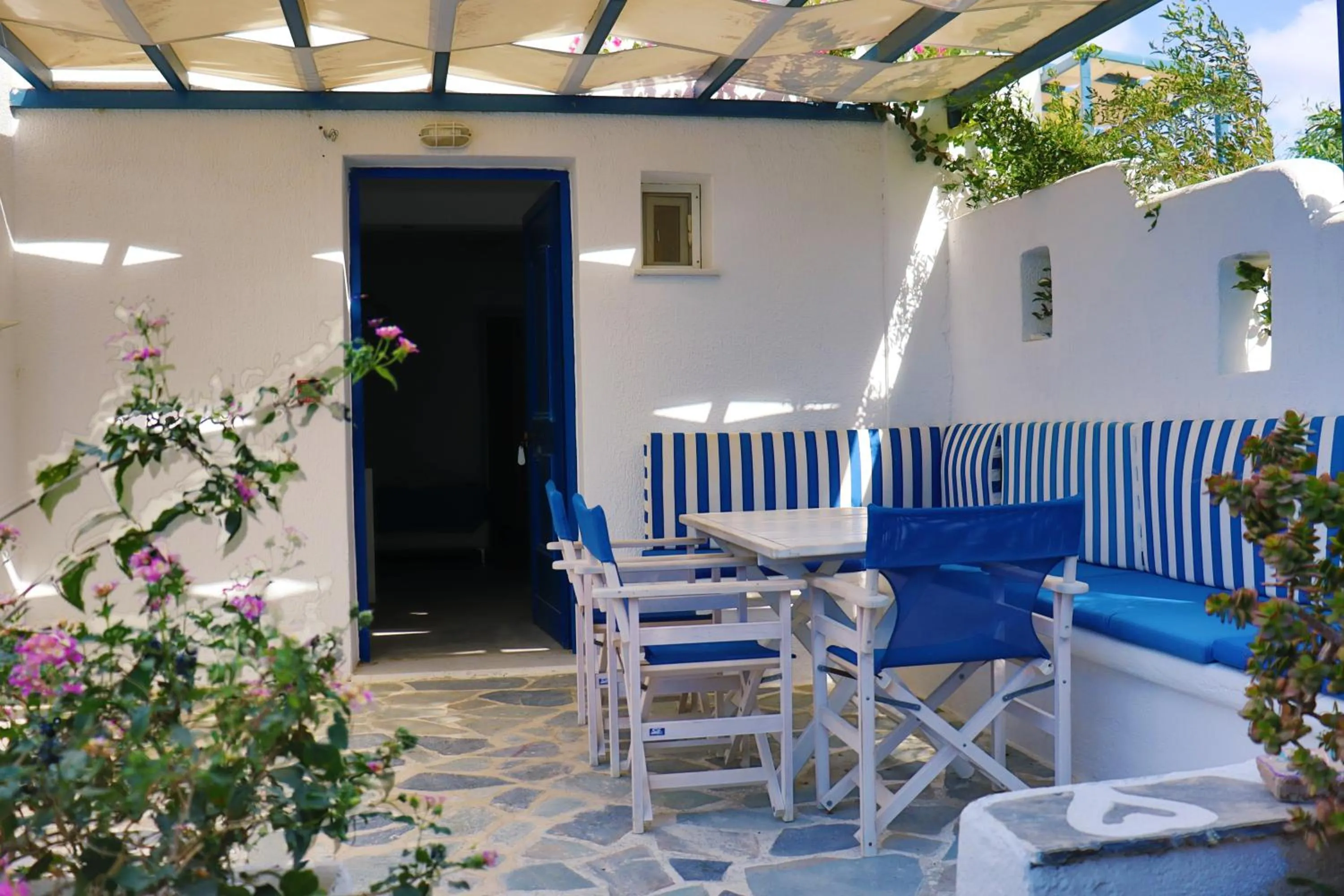 Garden view in Coralli Beach Apartments