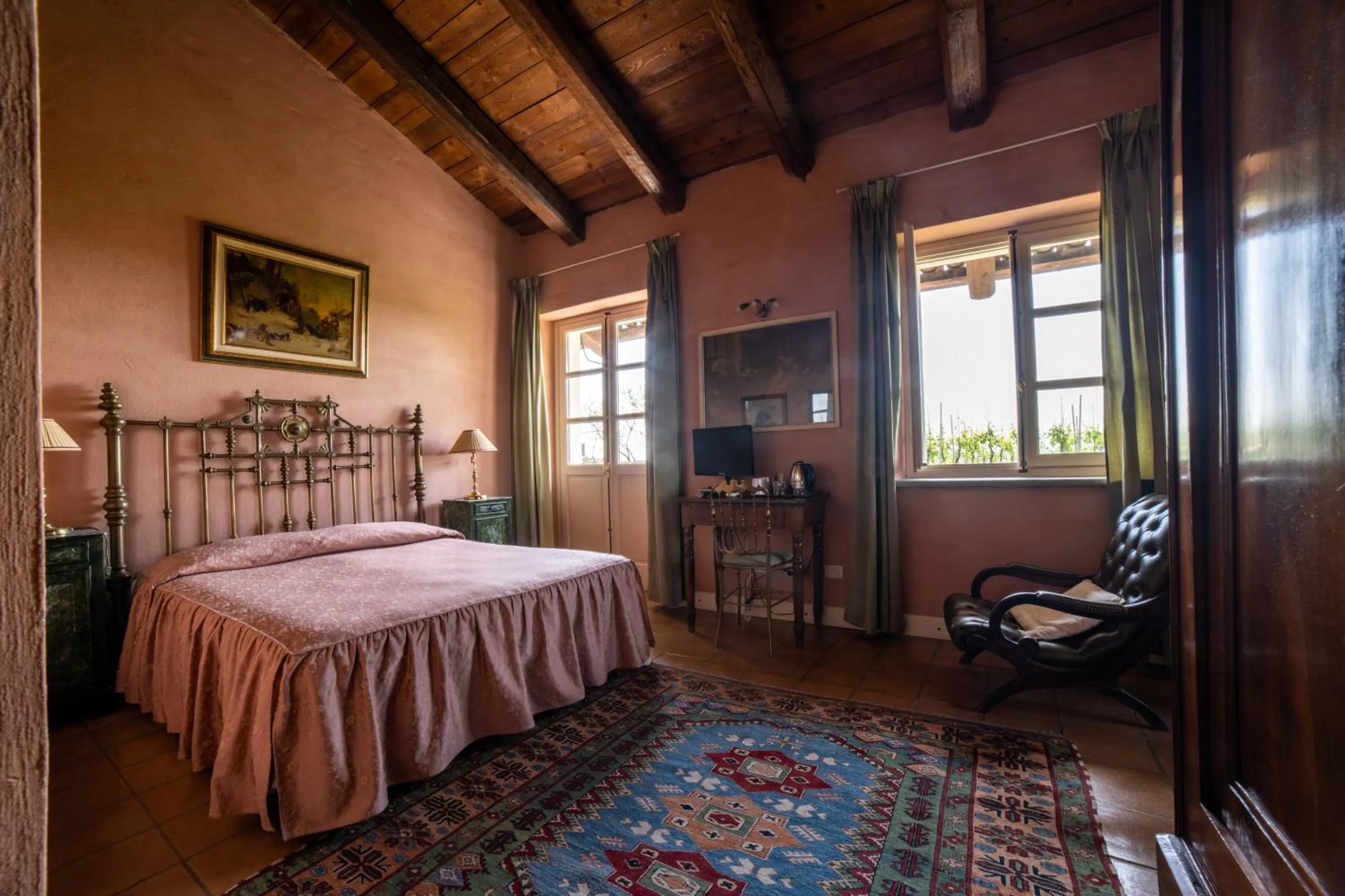 View (from property/room), Bed in Villa Bricco dei Cogni