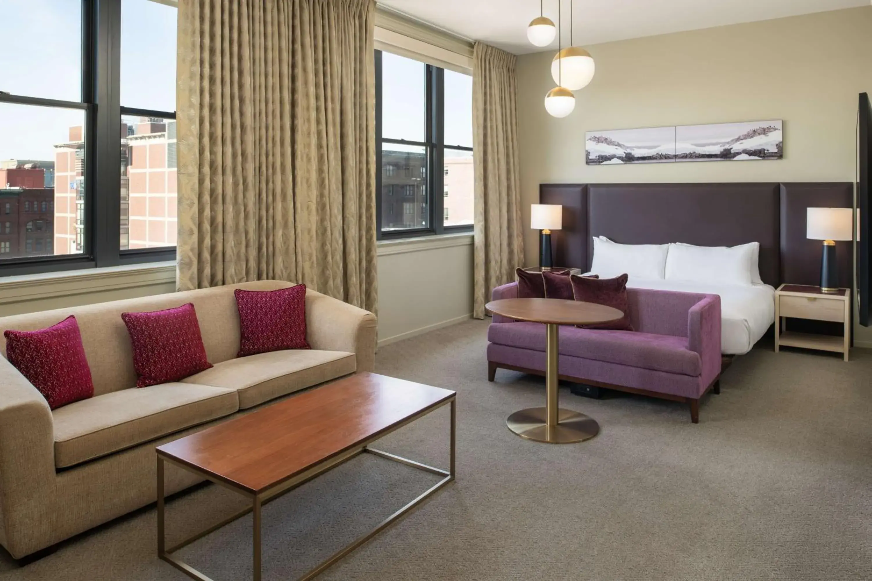 King Studio Suite - City View in Hotel Savoy Kansas City, Tapestry Collection by Hilton King Studio Suite - City View in Hotel Savoy Kansas City, Tapestry Collection by Hilton