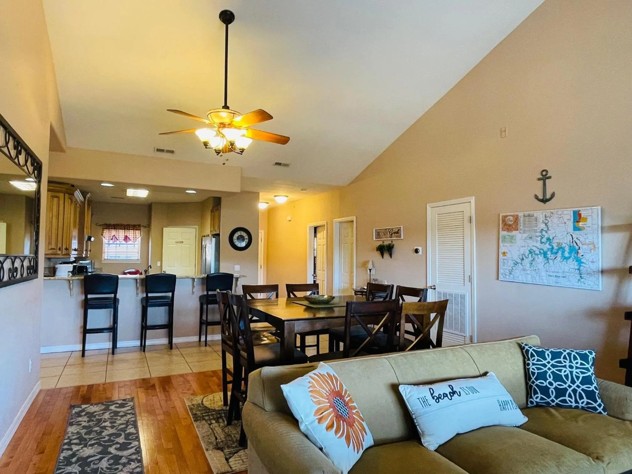 Living room in Rockwood Condos on Table Rock Lake With Boat Slips