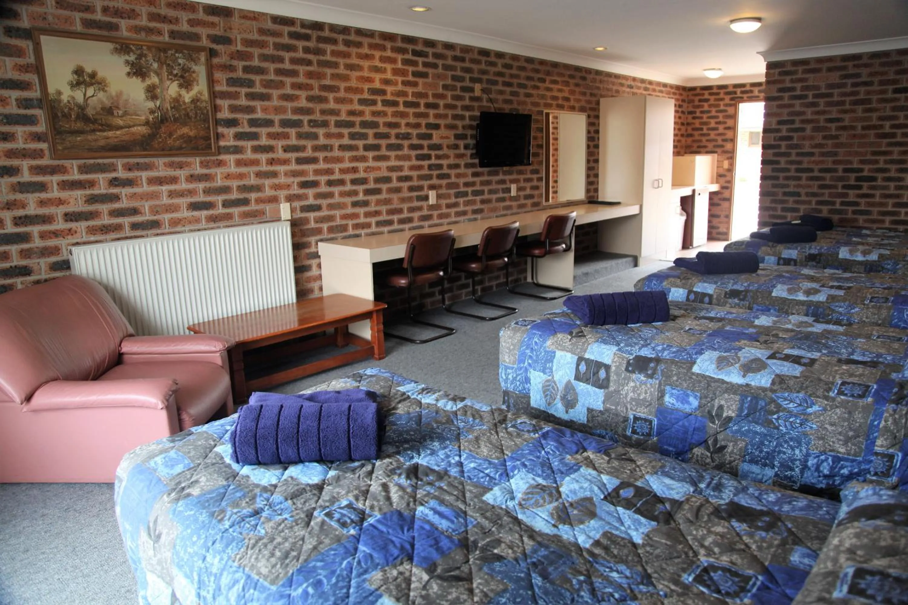 Bed in Big Trout Motel