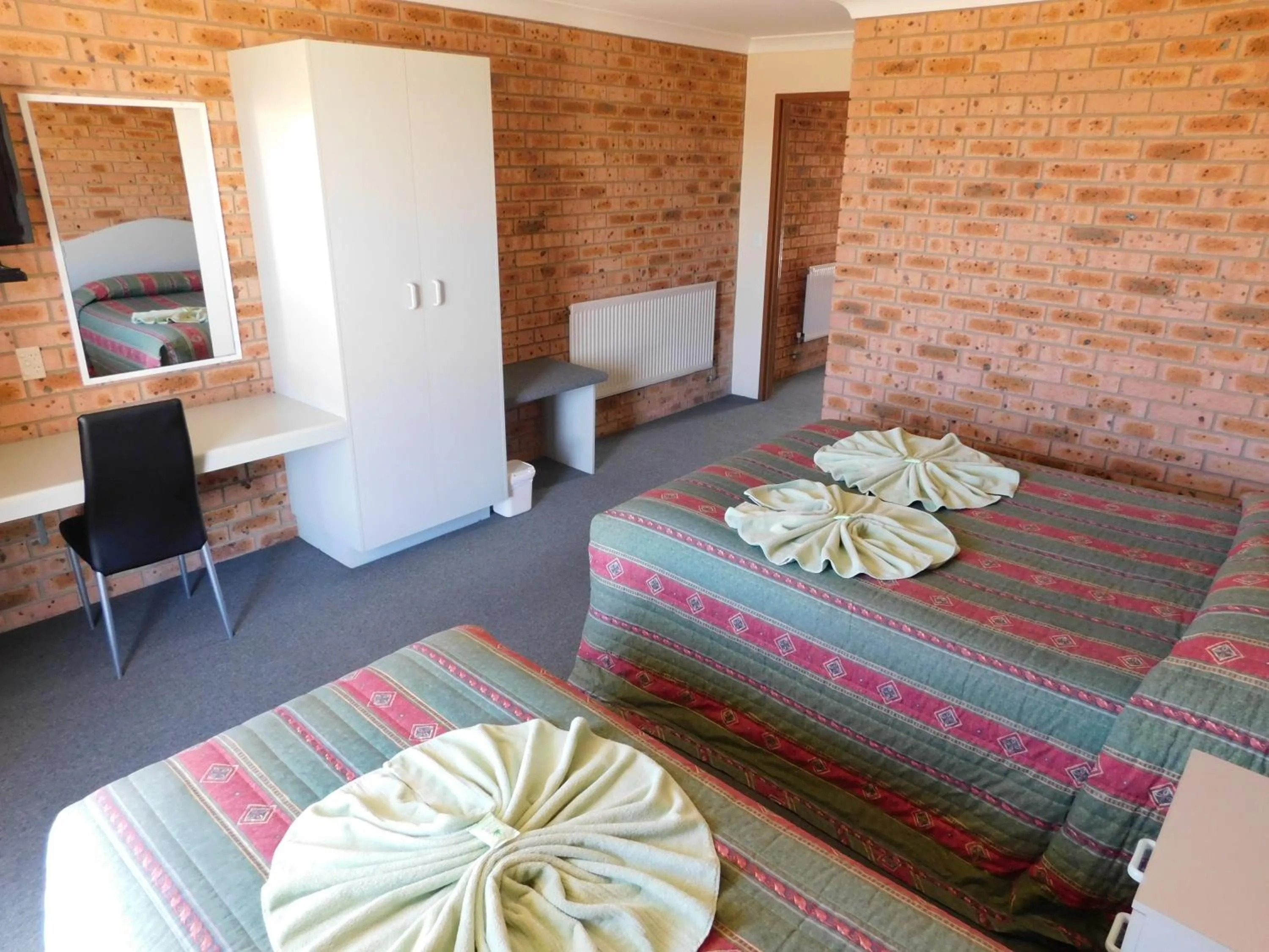 Bed in Big Trout Motel