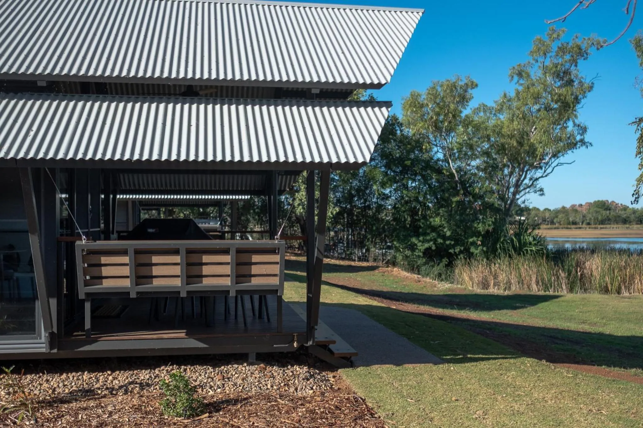 Patio in Kimberleyland Waterfront Holiday Park