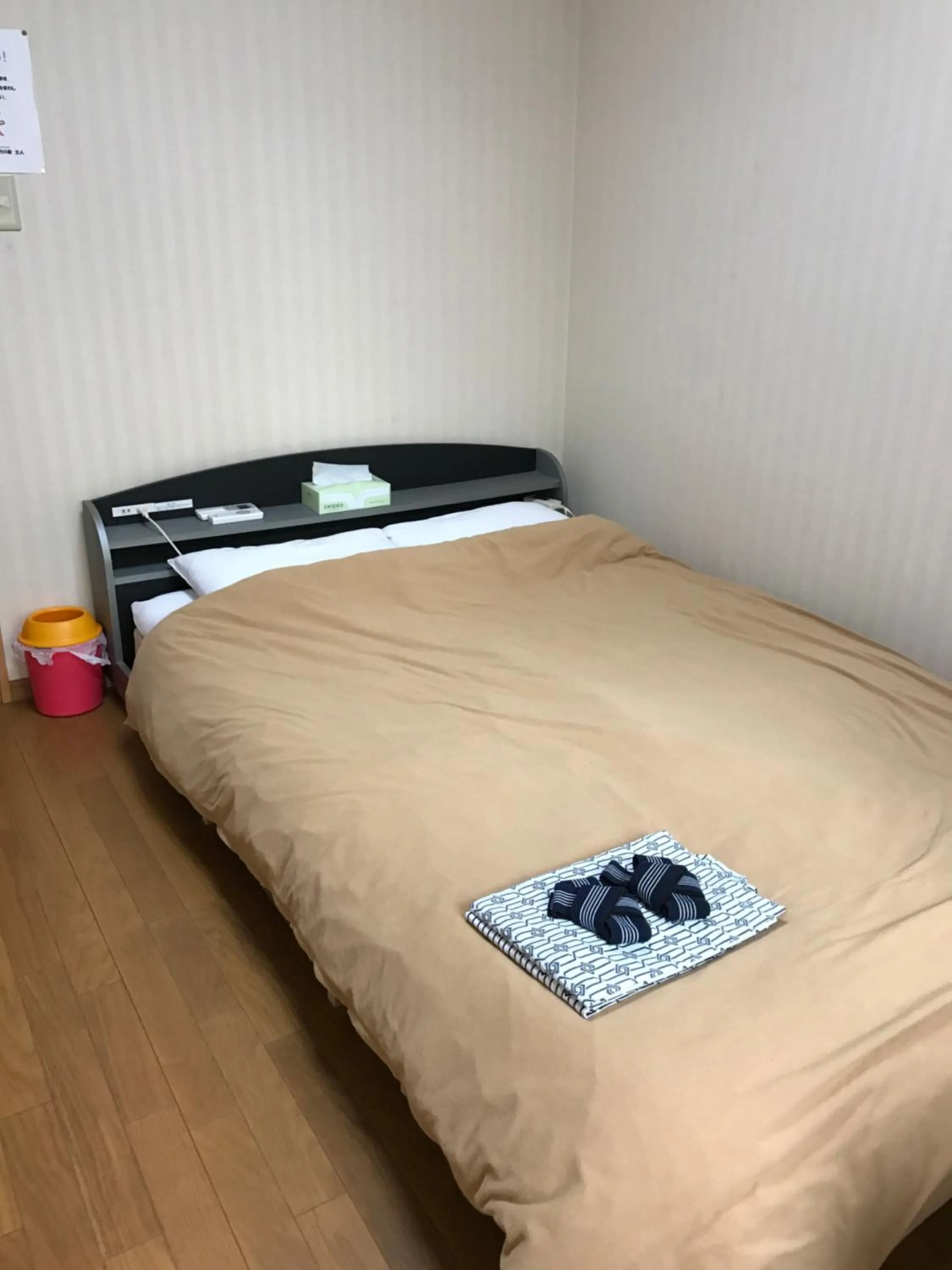 Bed in Minshuku Takenoya
