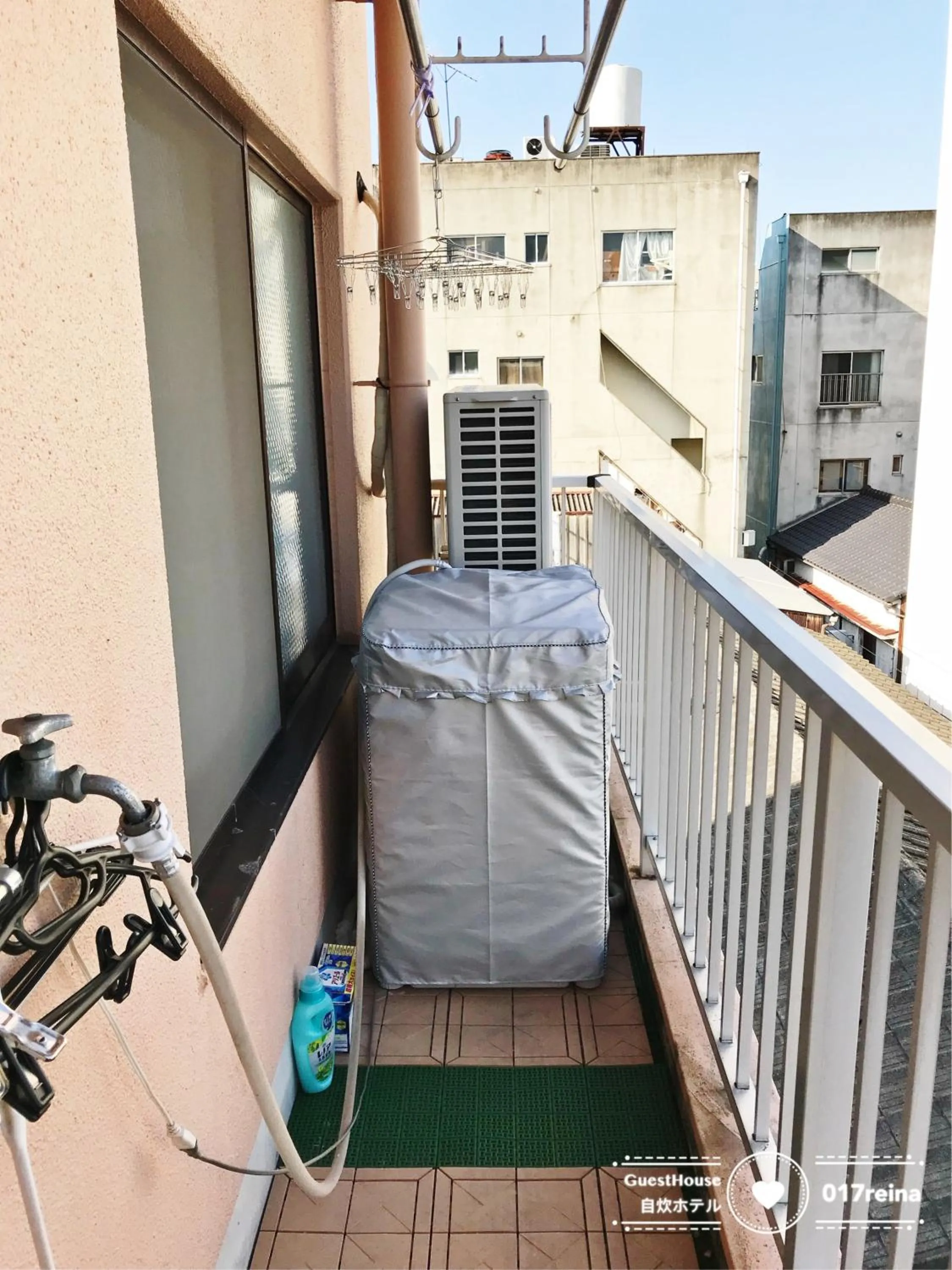 Balcony/Terrace in GuestHouse017徳島個室 飲食街中心 阿波踊り会館7分 文理&徳島大学 アスティとくしま車8分