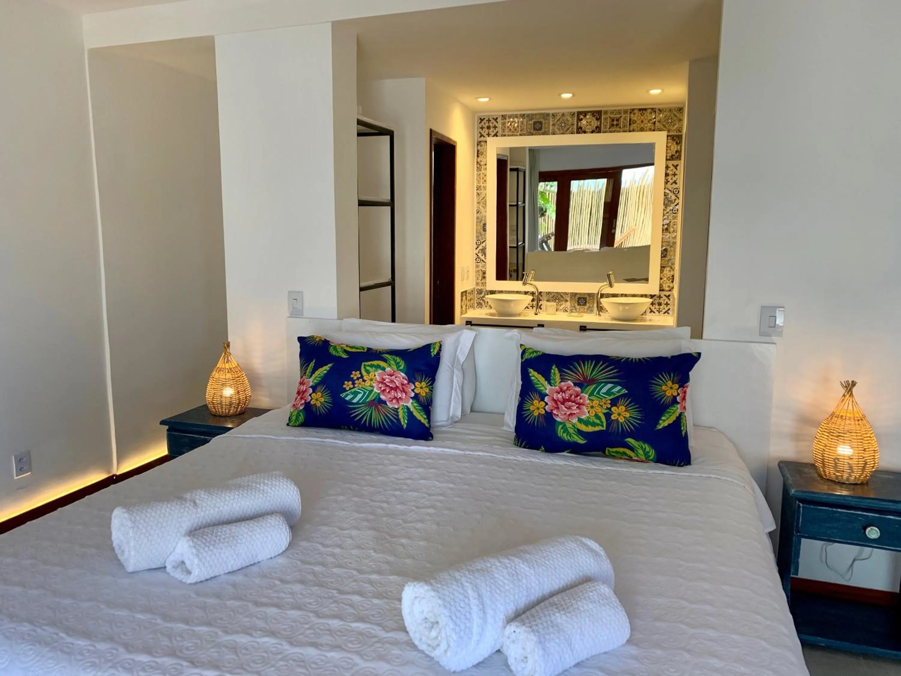 Bed in Pousada Tartaruga Boutique Hotel