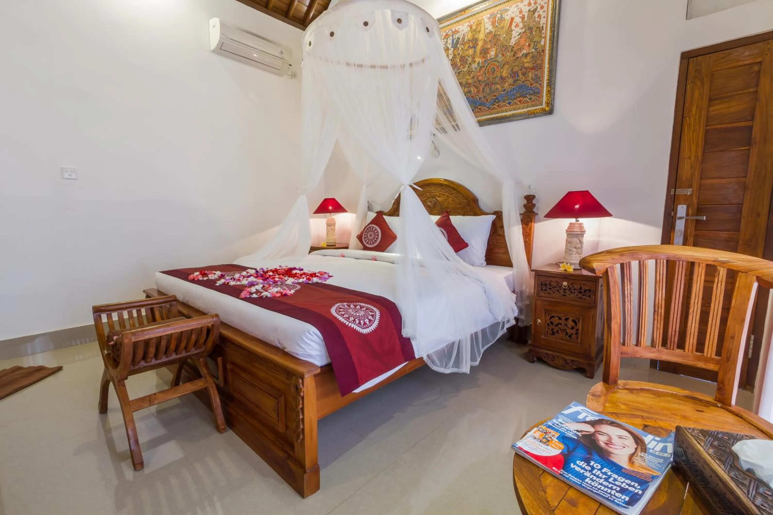 Decorative detail, Bed in Jero Sebali Villa by Travellink Bali