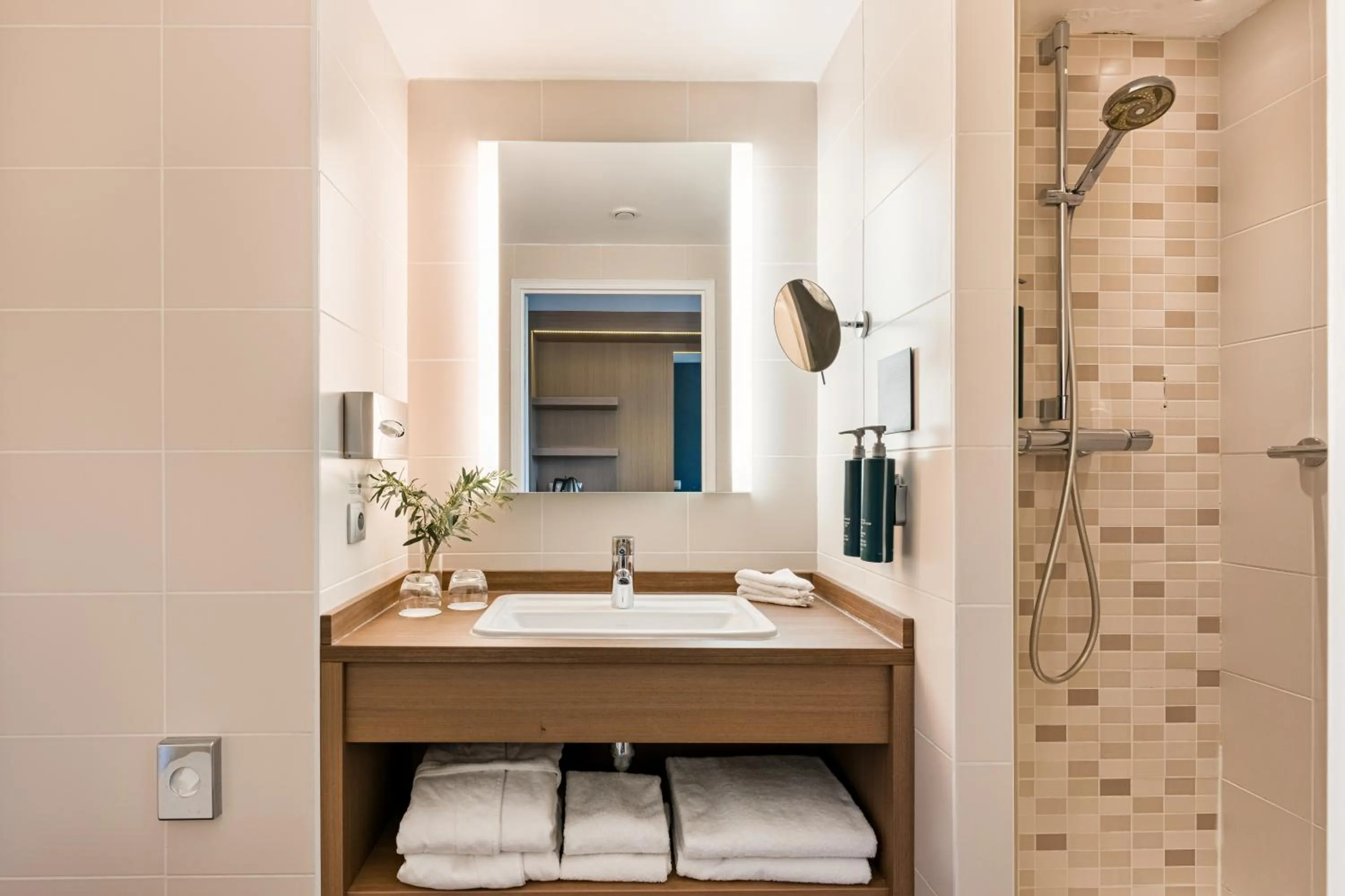 Shower in DoubleTree by Hilton Lyon Eurexpo & Spa