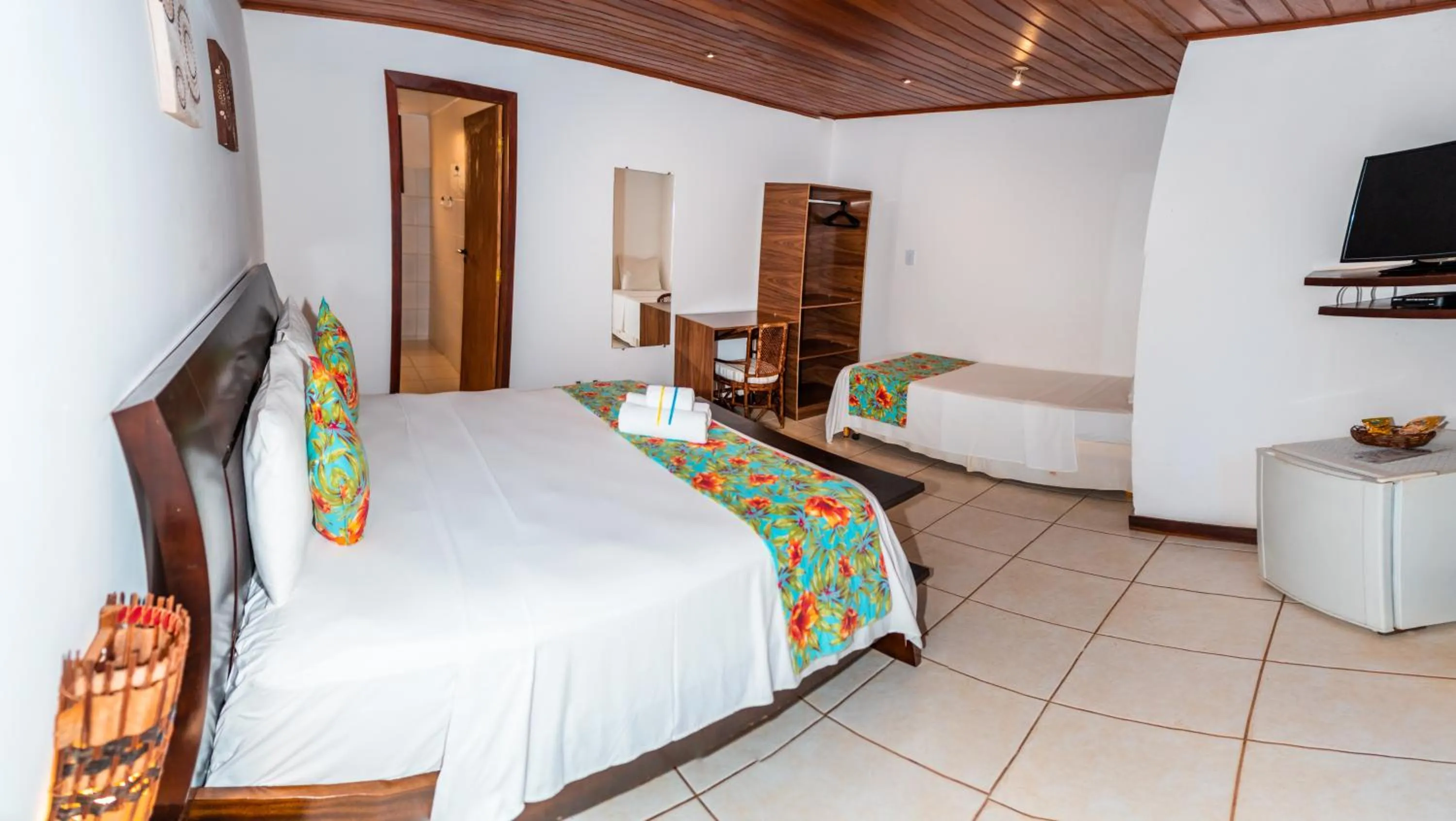 Bed in Pousada Bambu