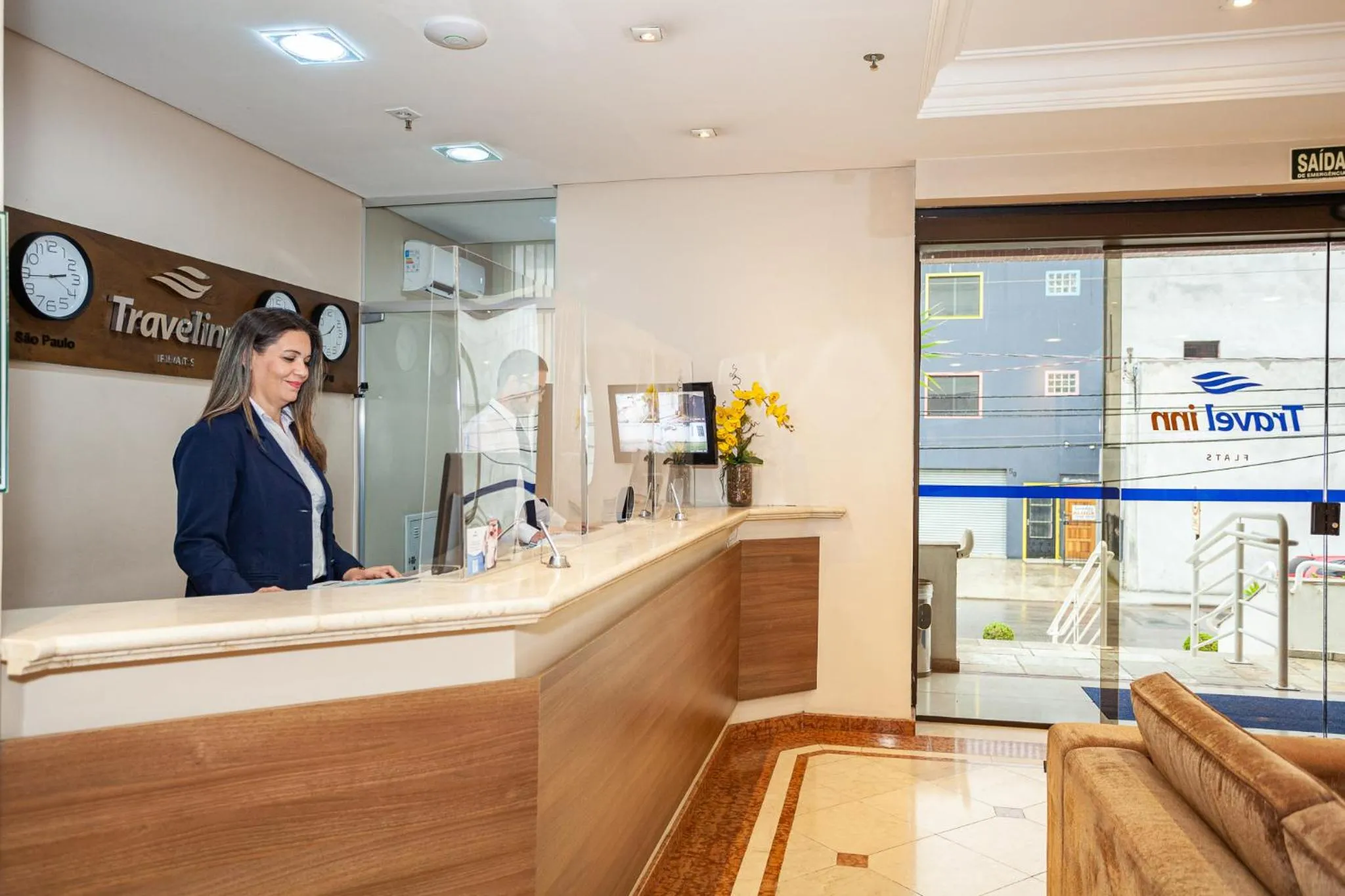 Lobby or reception in Travel Inn Flats Jundiaí